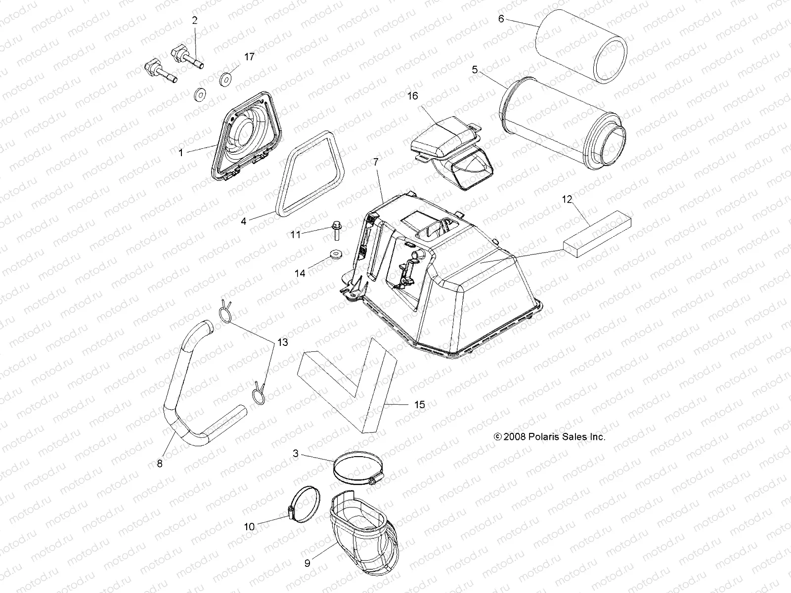 ENGINE | ENGINE, AIR INTAKE - A09ZN85FL/8CFL (49ATVAIRINTAKE09SPXP550)