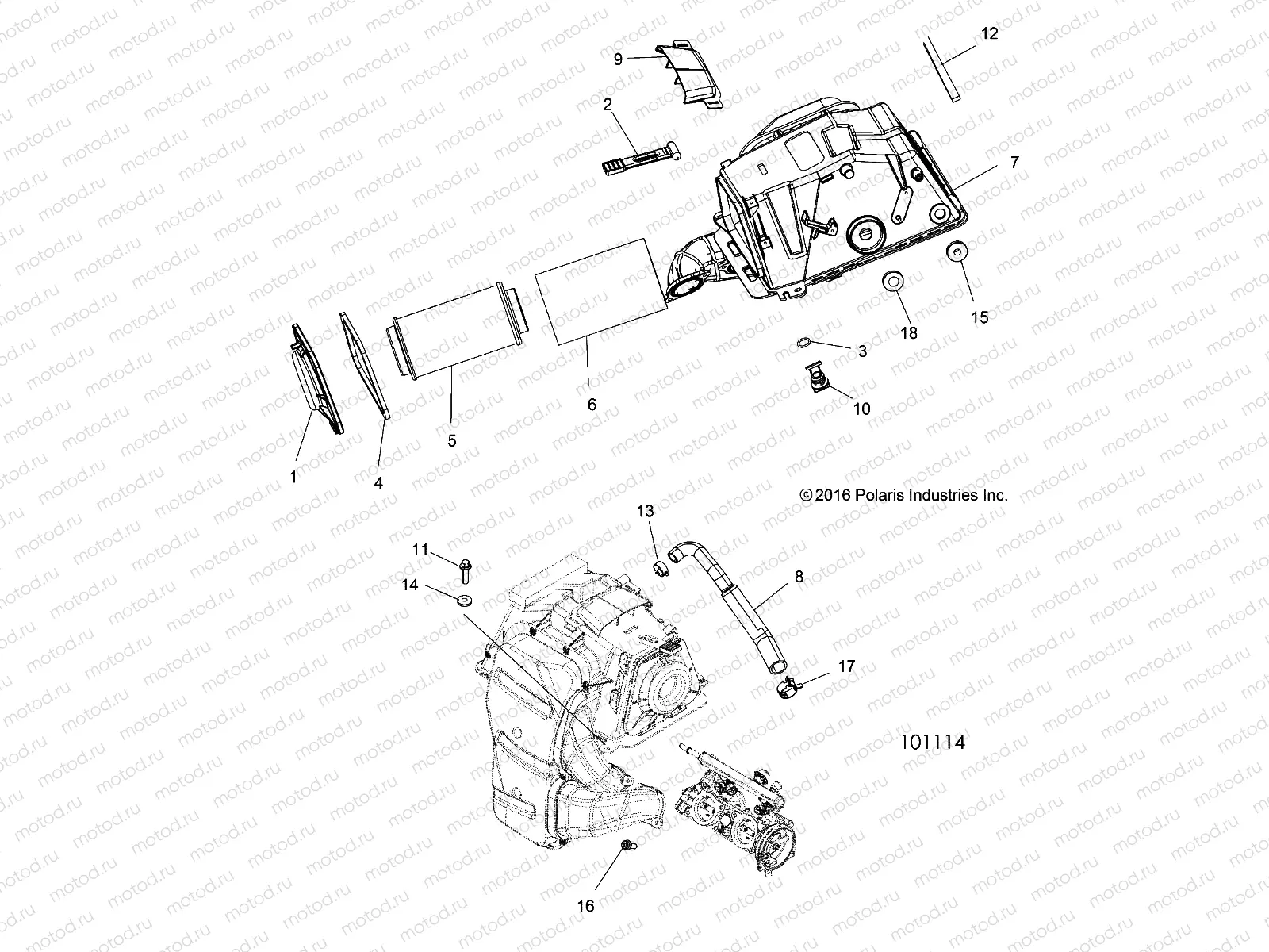 ENGINE | ENGINE, AIR INTAKE - A18SXA85B1/B7/SXE85BM/BS/B9 (101114)