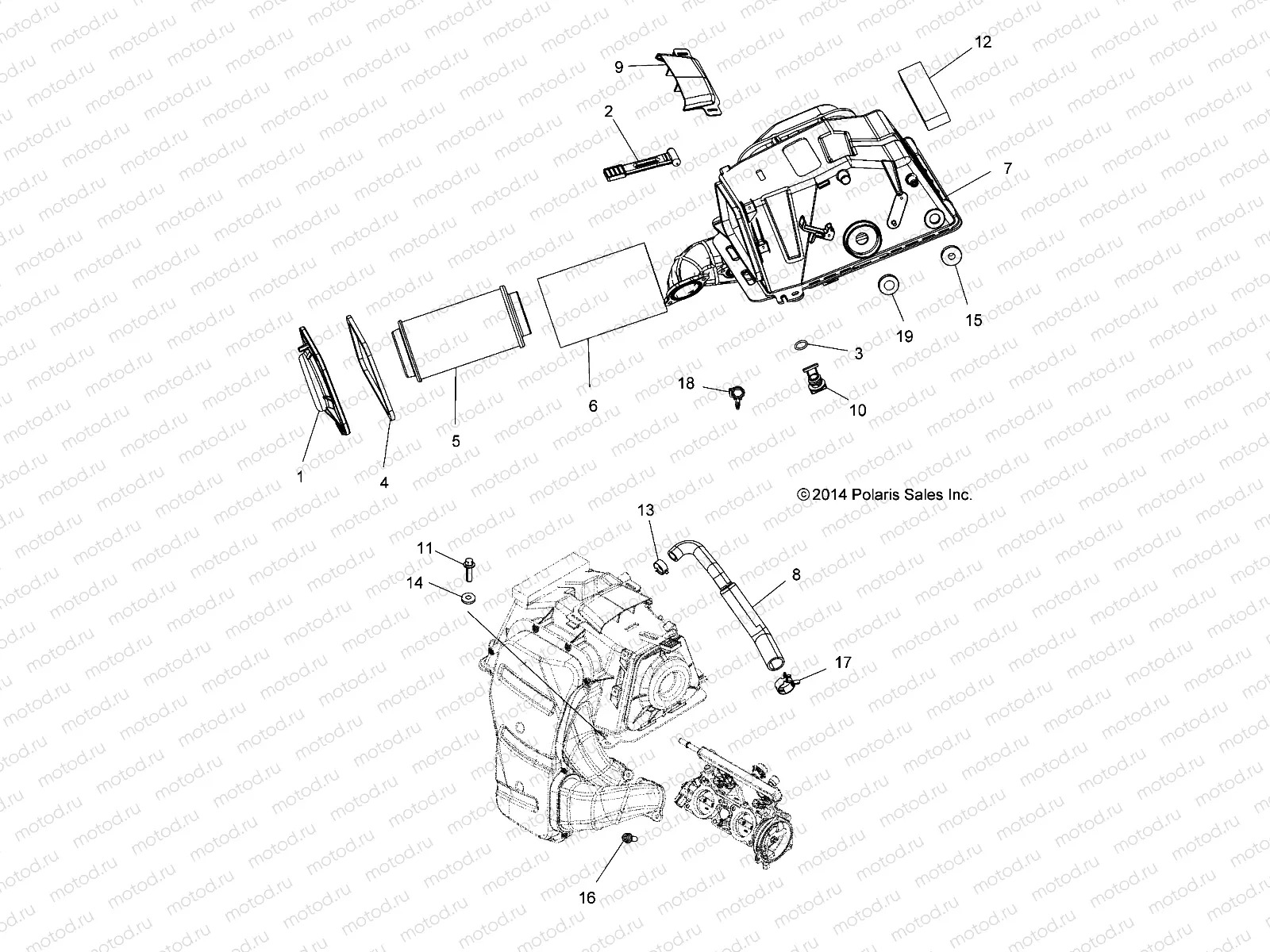 ENGINE | ENGINE, AIR INTAKE - A18SYE85BB (49ATVAIRINTAKE15850SP)