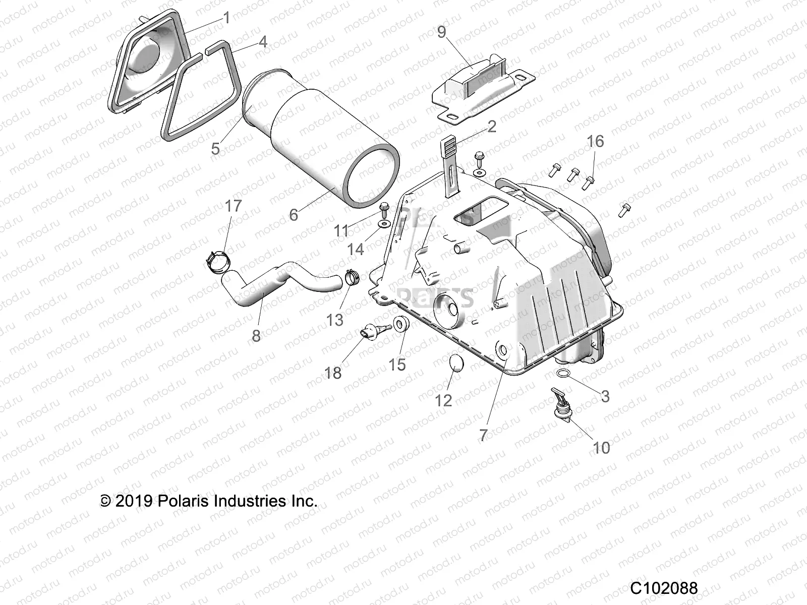 ENGINE | ENGINE, AIR INTAKE - A21SLZ95AE/AG (C102088)