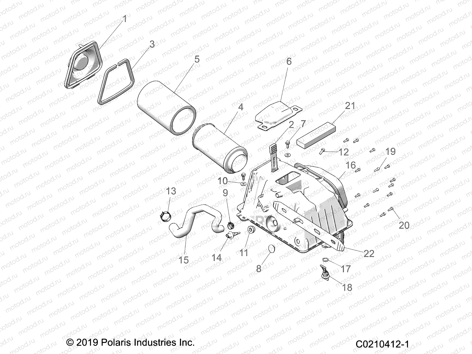 ENGINE | ENGINE, AIR INTAKE - A21SVE95KK (C0210412-1)