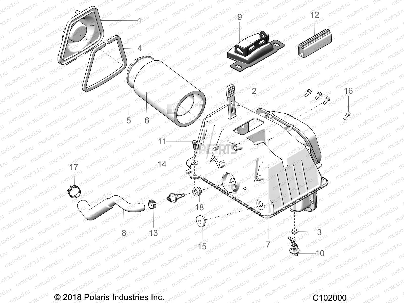 ENGINE | ENGINE, AIR INTAKE - A21SXE95KG (C102000)