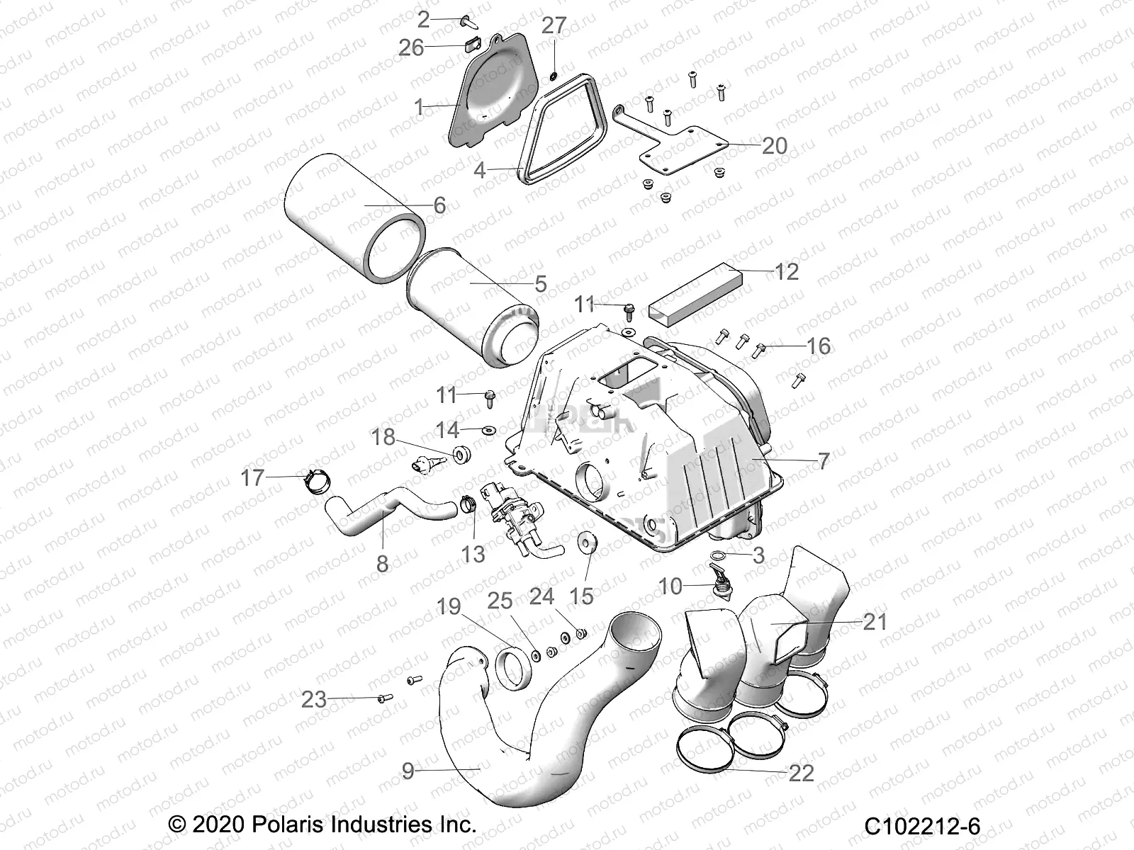 ENGINE | ENGINE, AIR INTAKE - A21SXM95AG/CAG (C102212-6)