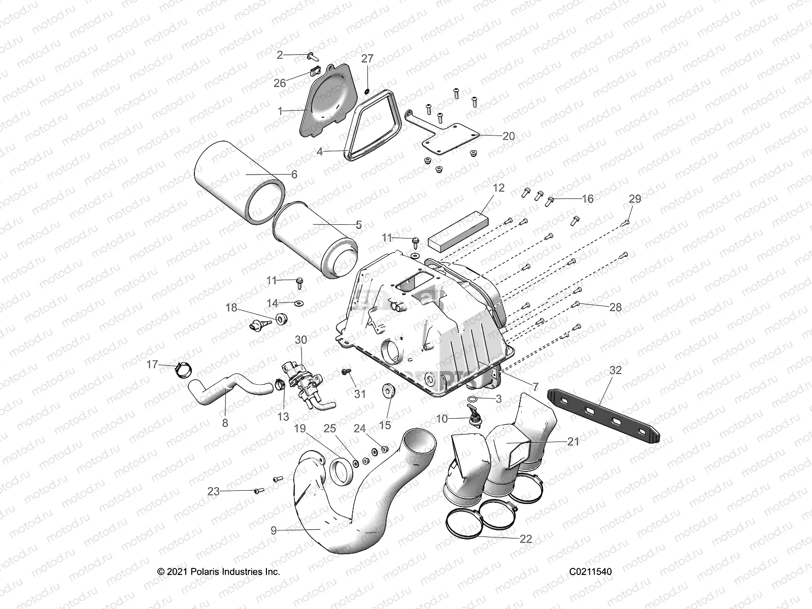 ENGINE | ENGINE, AIR INTAKE - A22SXM95AG (C0211540)
