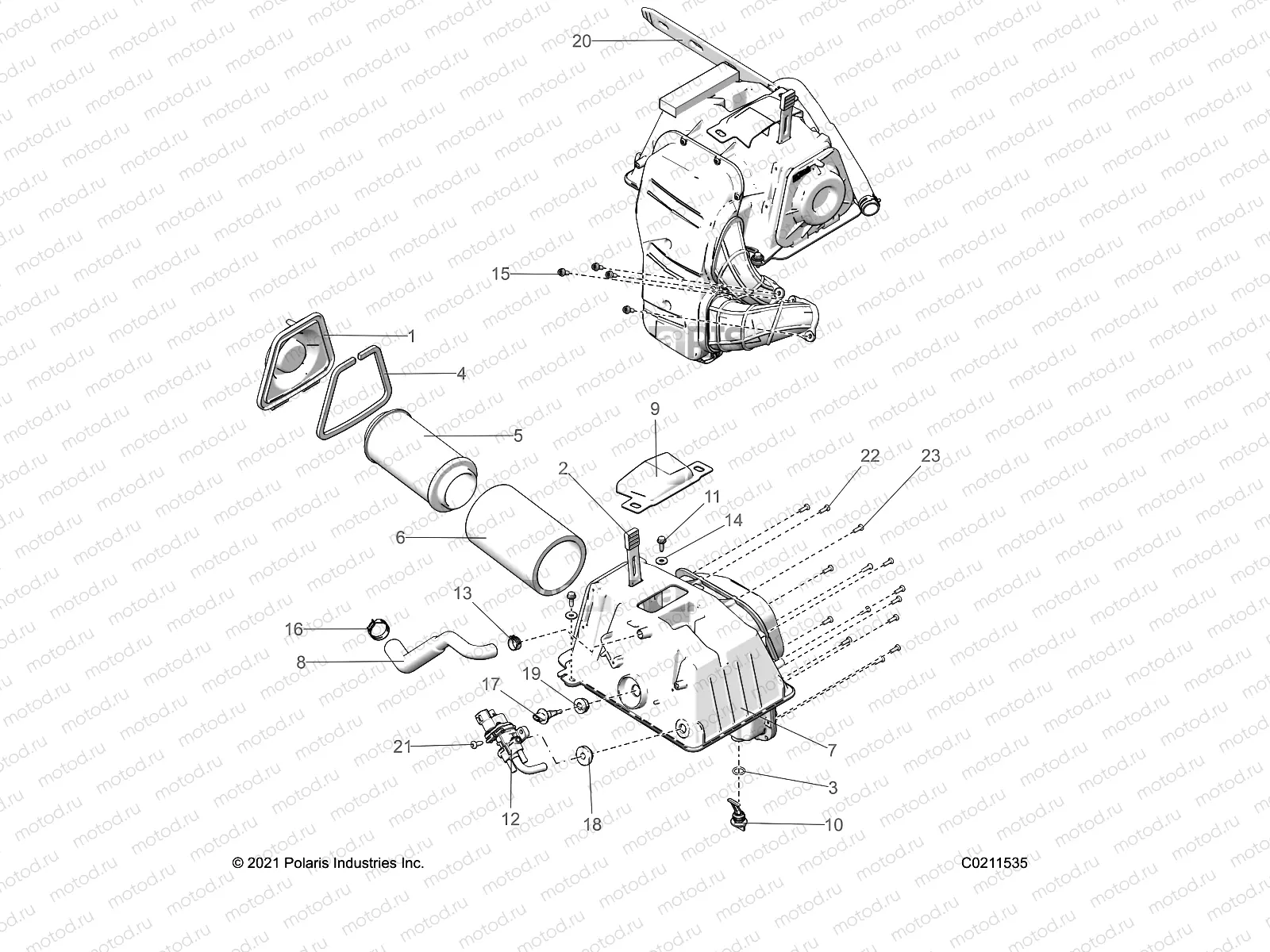 ENGINE | ENGINE, AIR INTAKE - A22SXZ85A9/AF/AX (C0211535)
