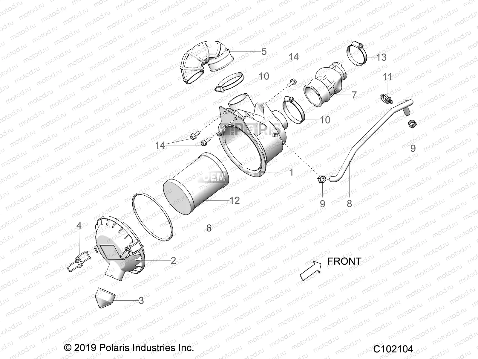 ENGINE | ENGINE, AIR INTAKE - A23HBE07N2 (C102104)