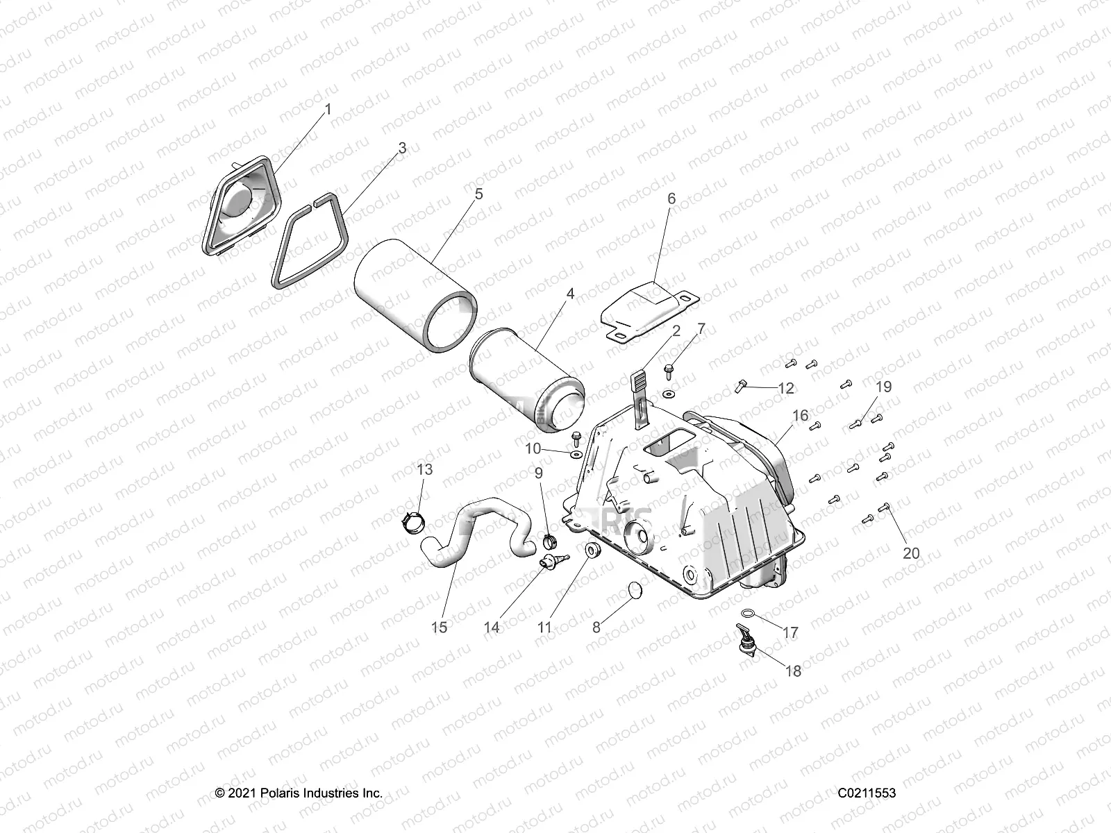 ENGINE | ENGINE, AIR INTAKE - A23SLE95PK (C0211553)