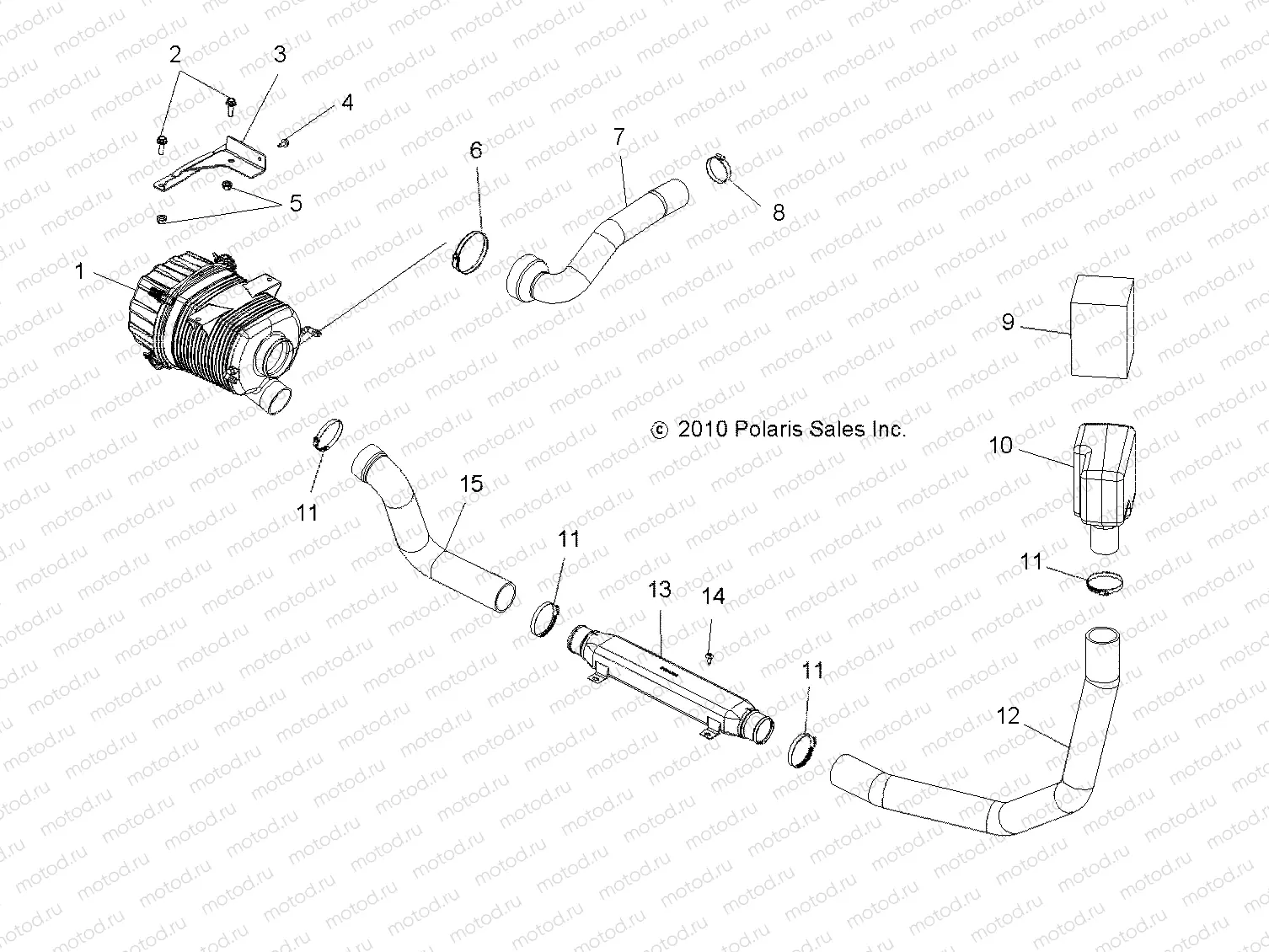 ENGINE | ENGINE, AIR INTAKE DUCTING - R13TH90DG (49RGRAIRINTAKEDCTG11900D)