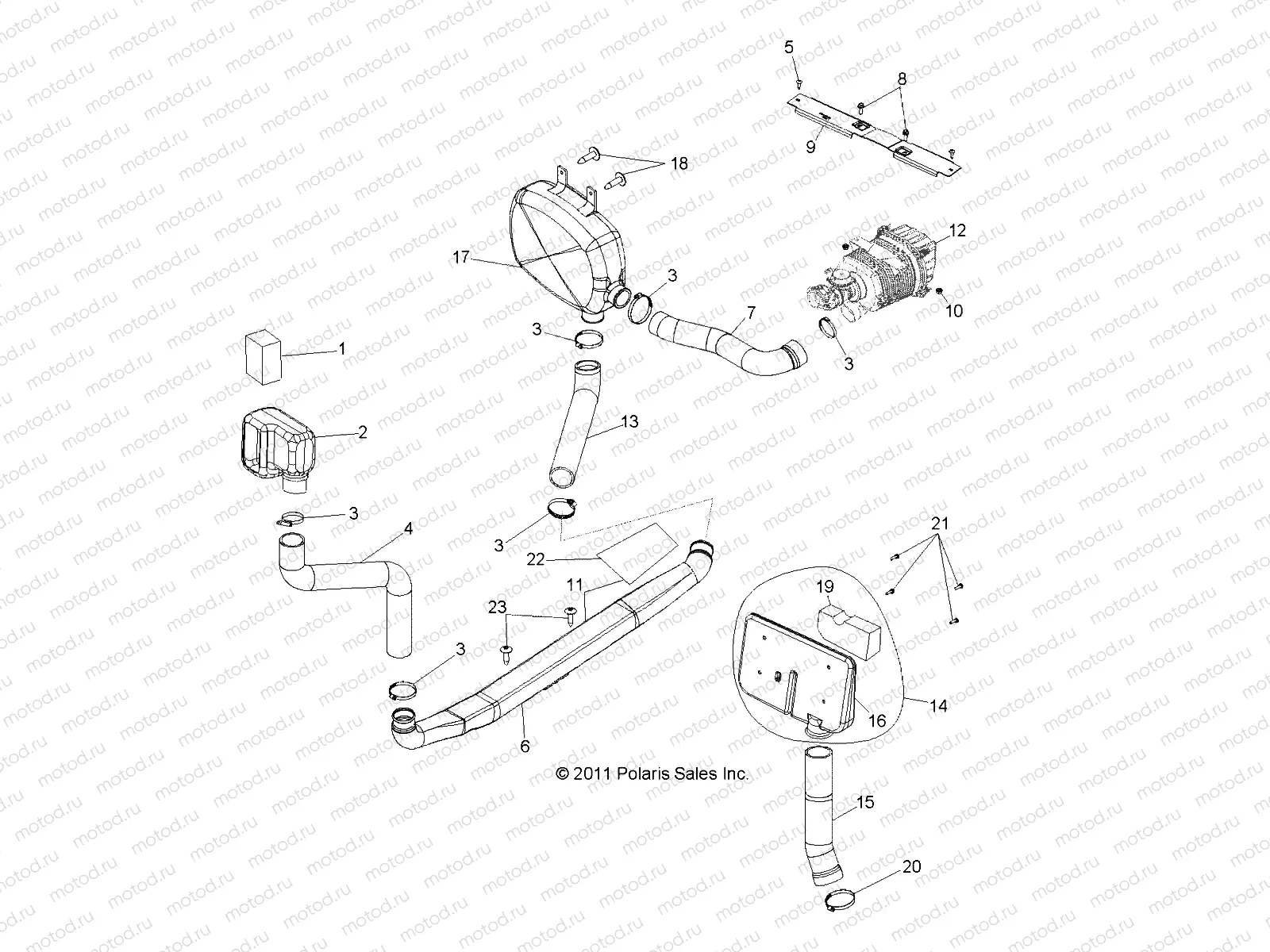 ENGINE | ENGINE, AIR INTAKE - R12HR76AG/AR (49RGRAIRINTAKE126X6)