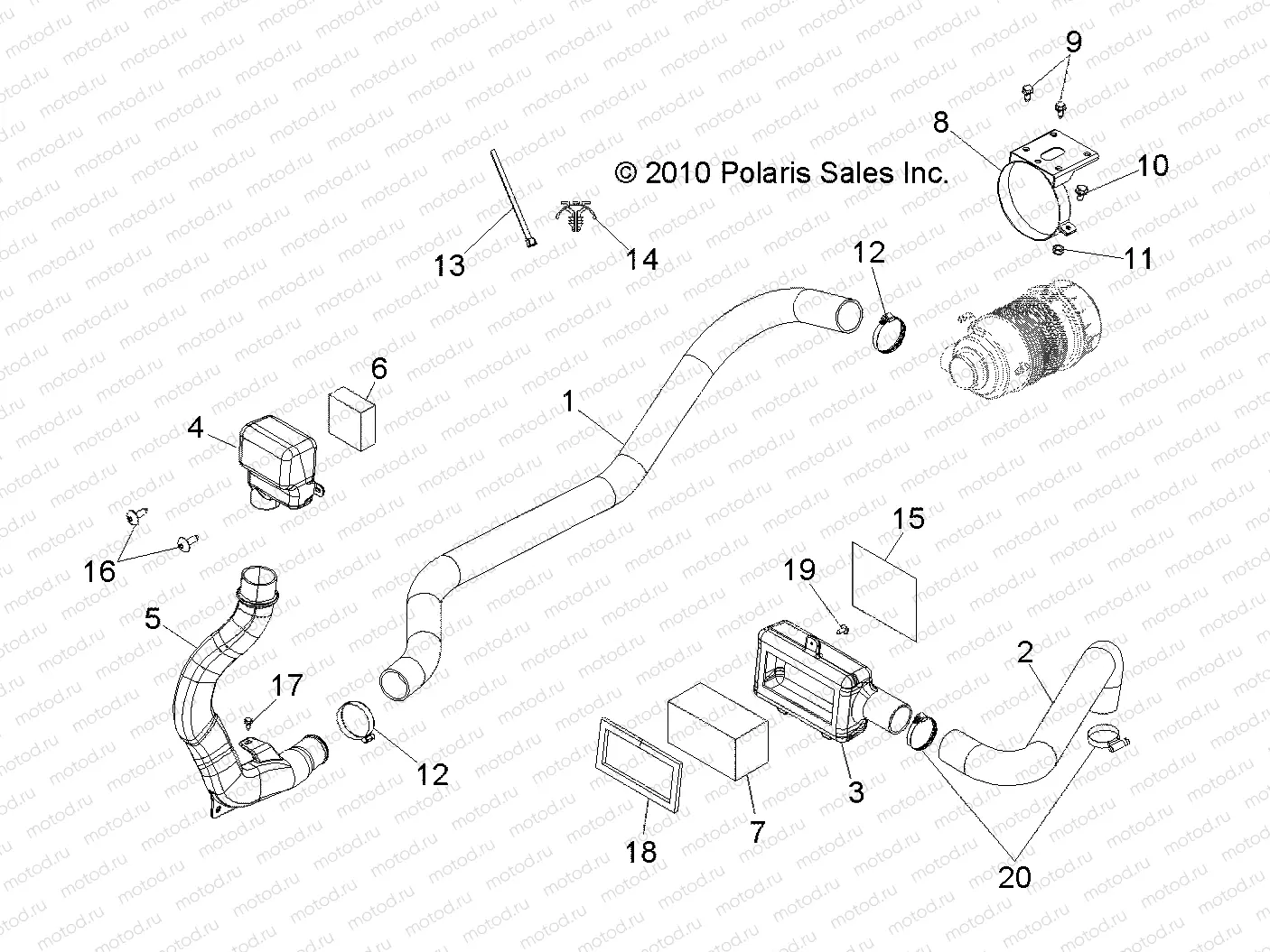 ENGINE | ENGINE, AIR INTAKE - R12RH45AG/AH/AR (49RGRAIRINTAKE11400HO)