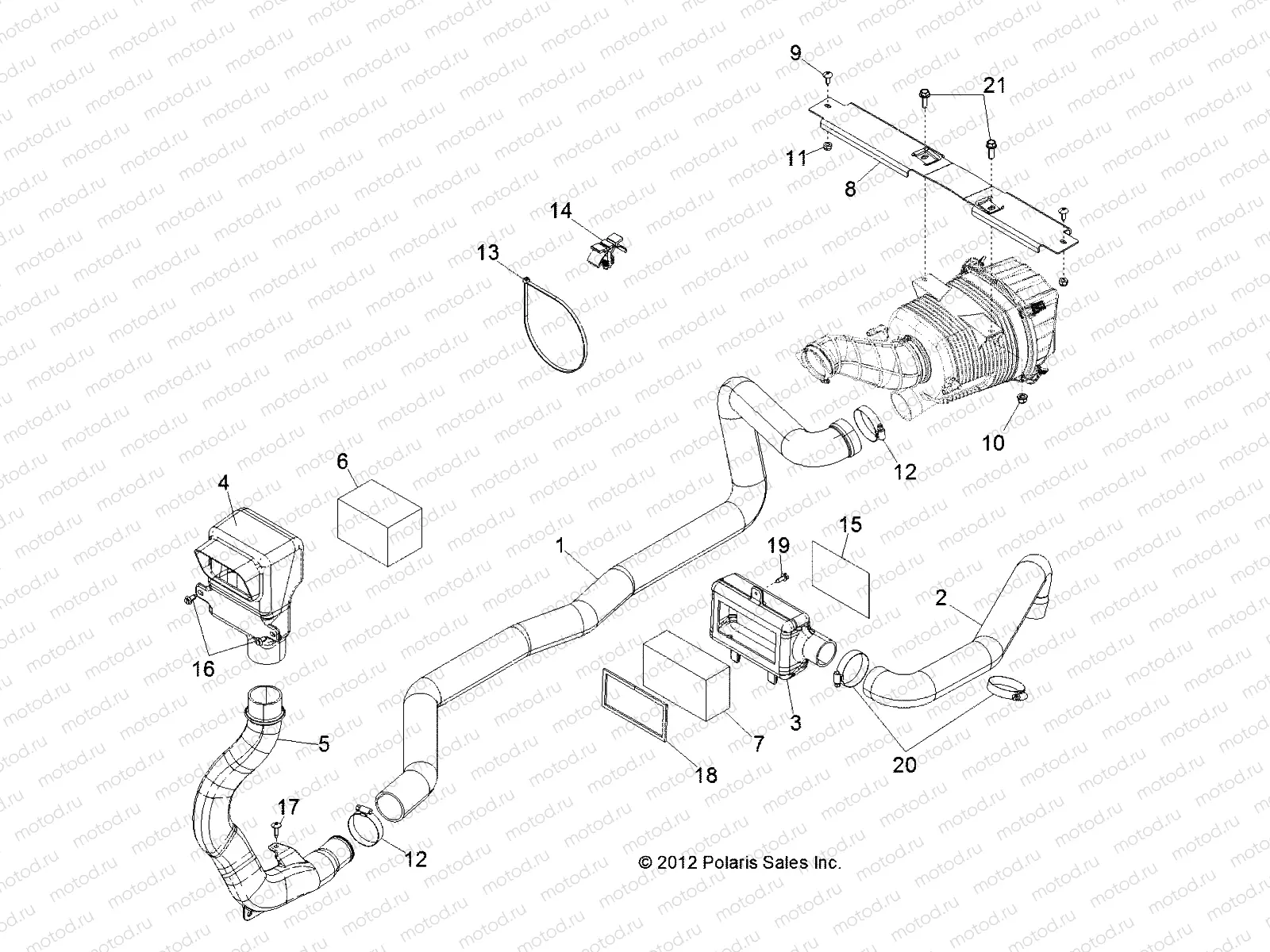 ENGINE | ENGINE, AIR INTAKE - R13RH76AG/AH/AN (49RGRAIRINTAKE13800MID)