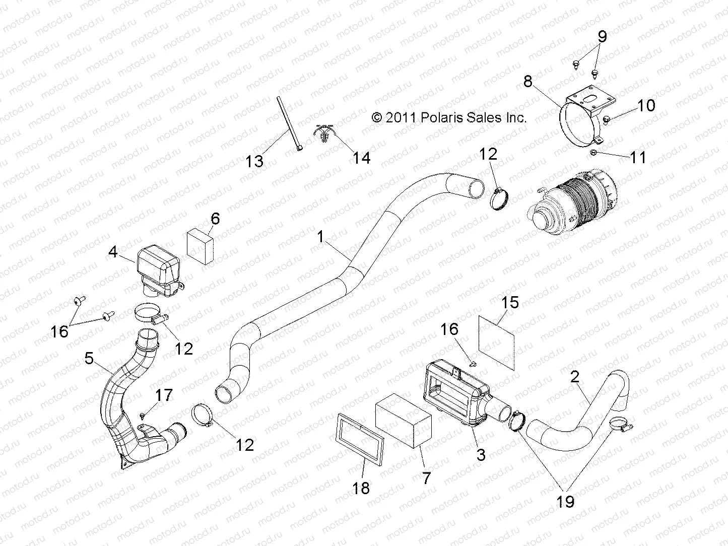ENGINE | ENGINE, AIR INTAKE - R13WH50AG/AH/AR/AX (49RGRAIRINTAKE12500CREW)