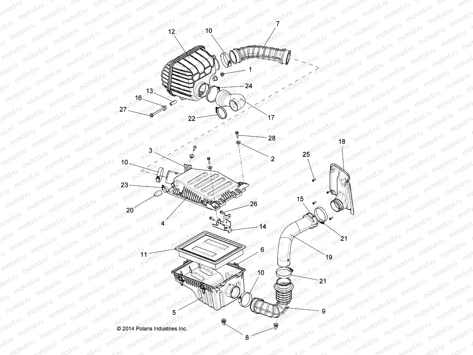 ENGINE | ENGINE, AIR INTAKE - R15RTAD1FA (49RGRAIRINTAKE15DSL)