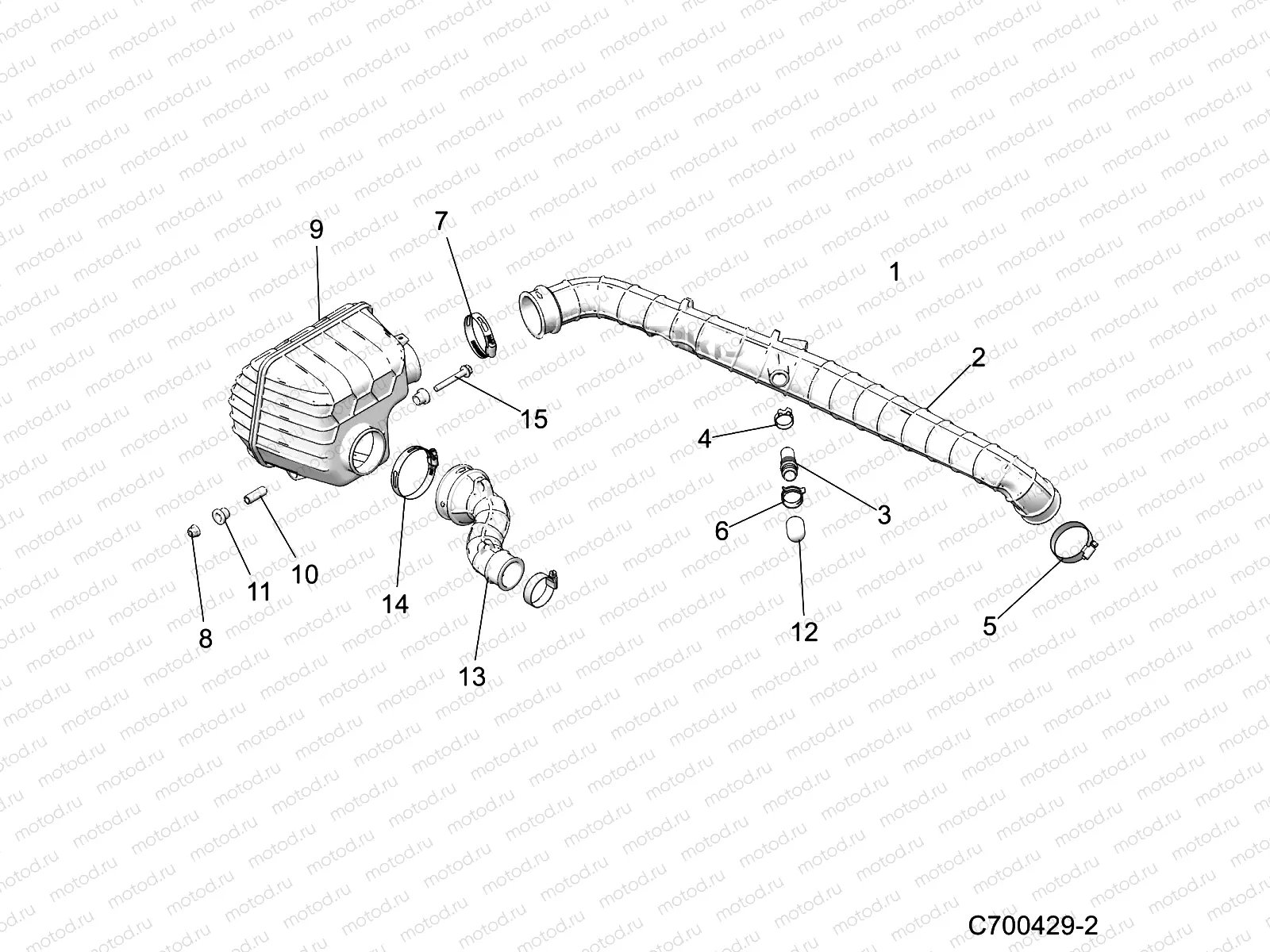 ENGINE | ENGINE, AIR INTAKE, REAR - D20BBPD4B4/APD4B4 (C700429-2)