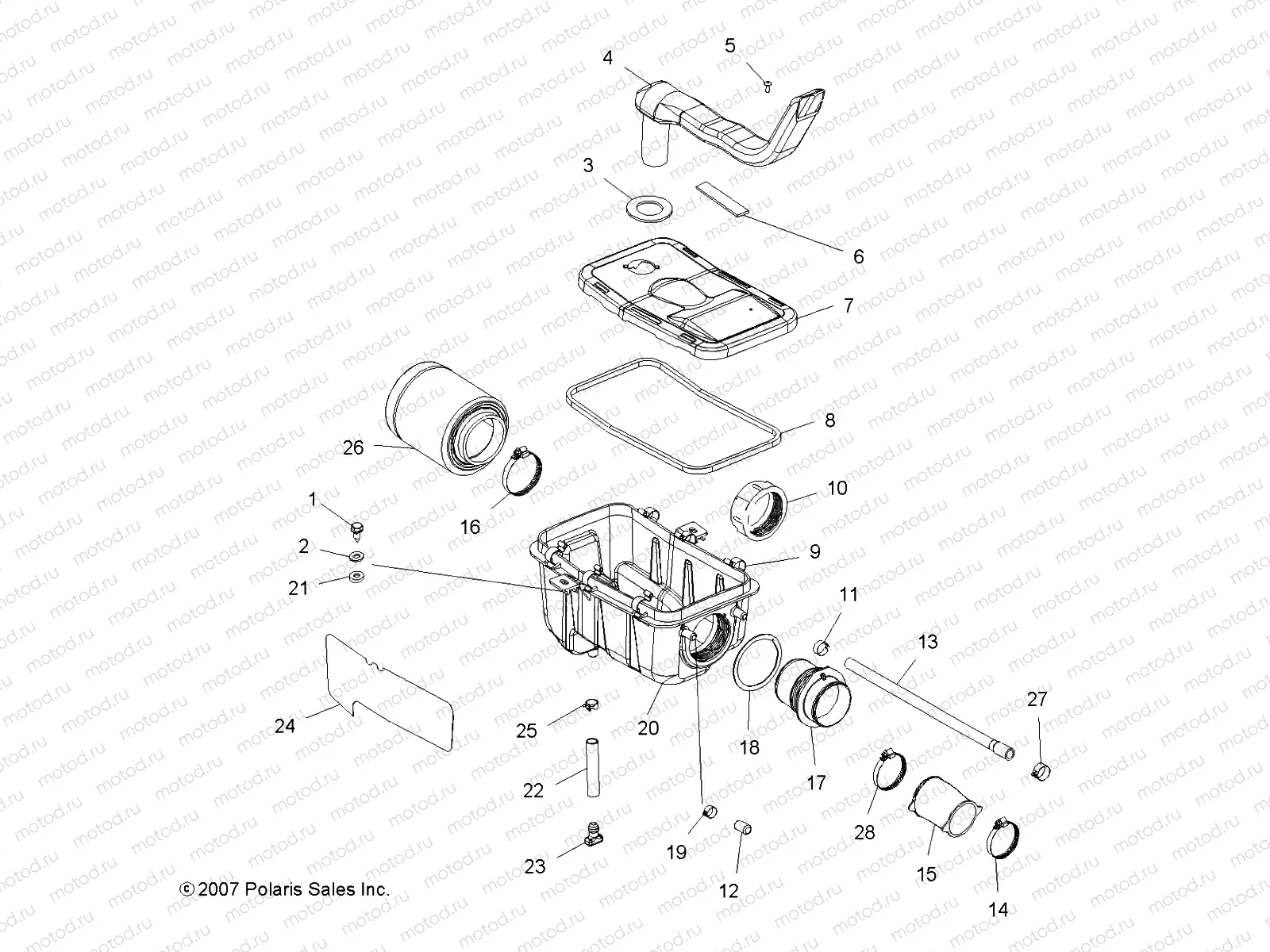 ENGINE | ENGINE, AIR INTAKE SYSTEM - A08BA32AA (49ATVAIRBOX08TB)