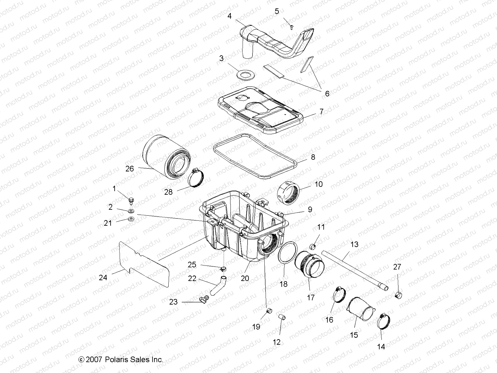 ENGINE | ENGINE, AIR INTAKE SYSTEM - A08CA32AA (49ATVAIRBOX08BOSS)