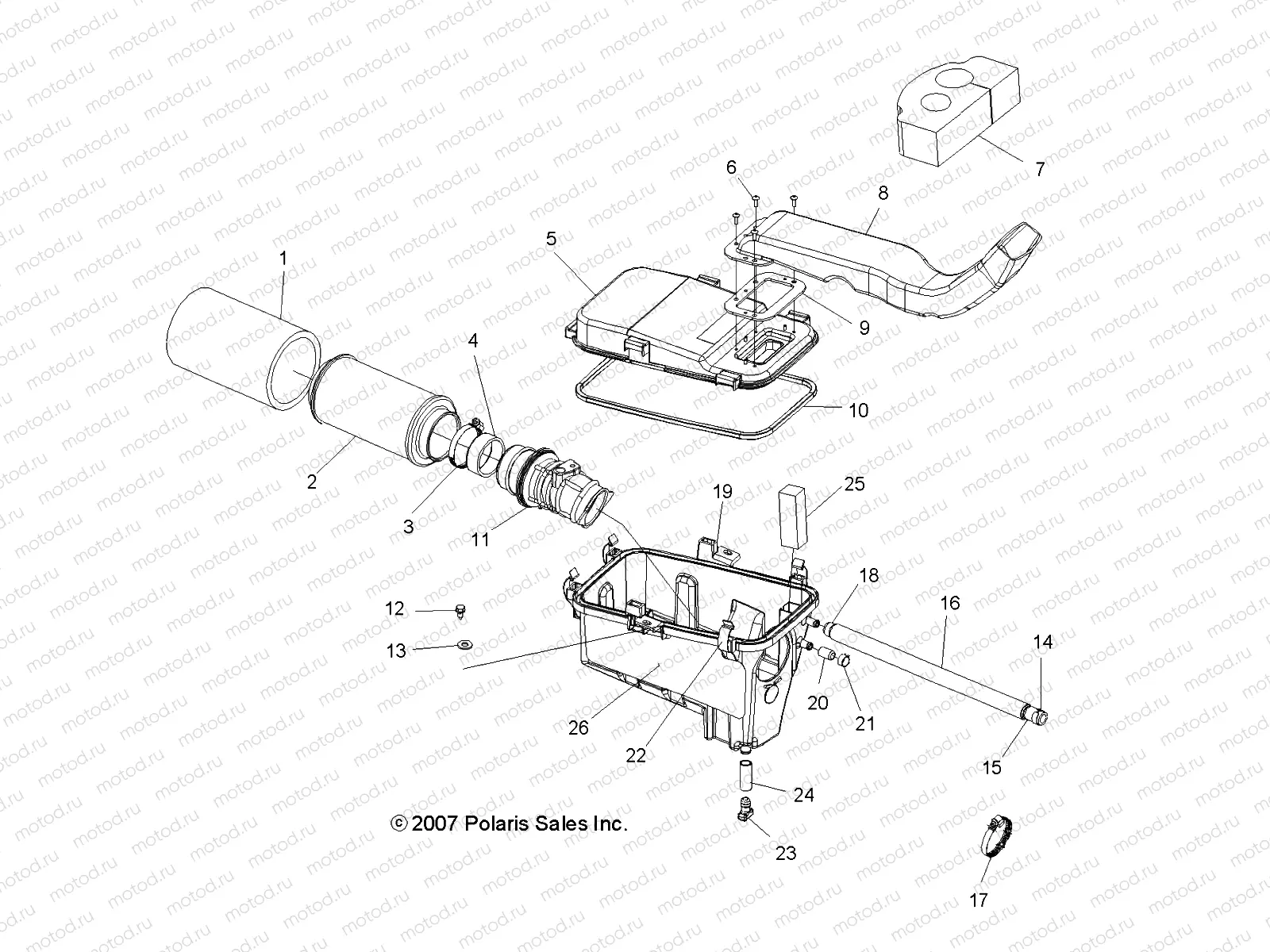 ENGINE | ENGINE, AIR INTAKE SYSTEM - A08DN76FC (49ATVAIRBOX08SPTRG800)