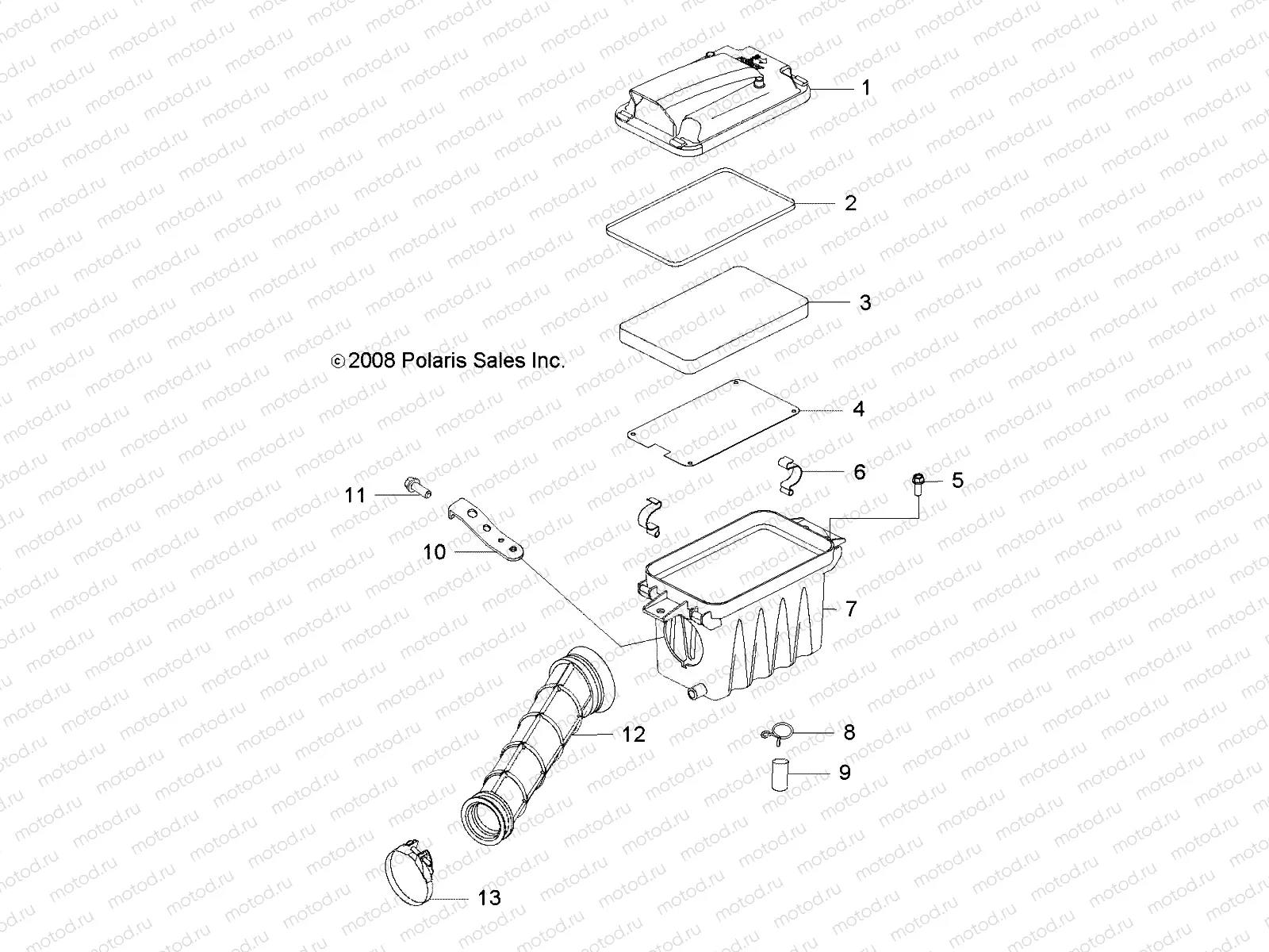 ENGINE | ENGINE, AIR INTAKE SYSTEM - A09VA17AA/AD (49RGRAIRBOX09RZR170)