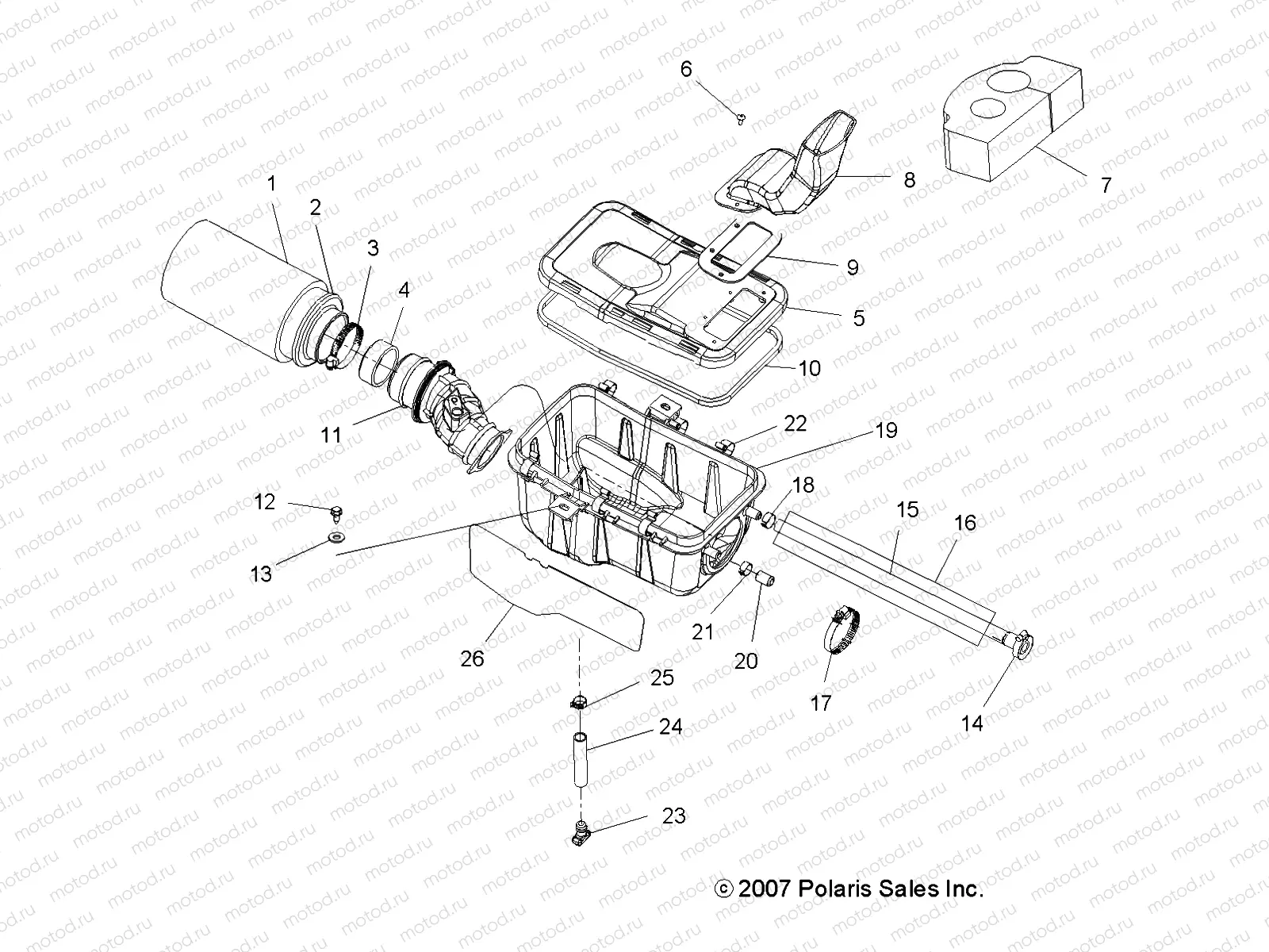 ENGINE | ENGINE, AIR INTAKE SYSTEM - A10CL76AA (49ATVAIRBOX08SP800EFI)