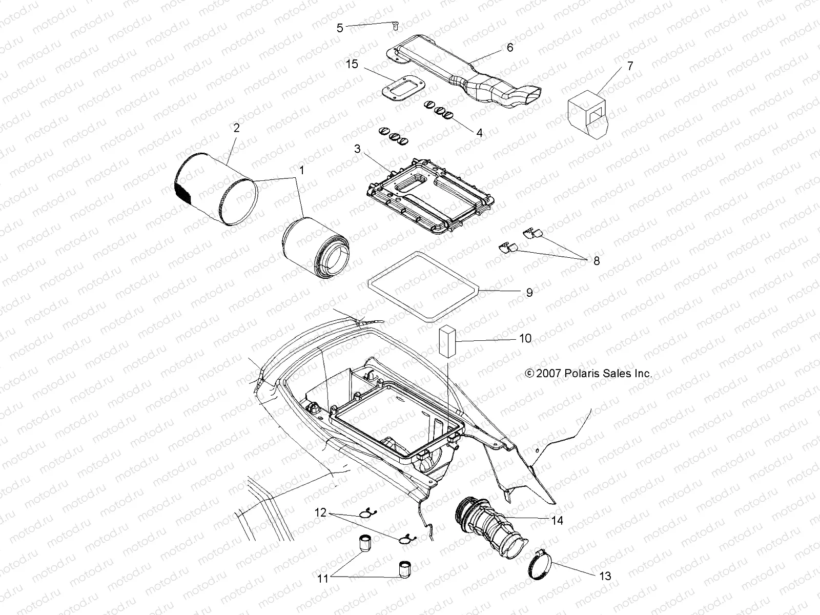 ENGINE | ENGINE, AIR INTAKE SYSTEM - A10LB27AA (49ATVAIRBOX08SP300)