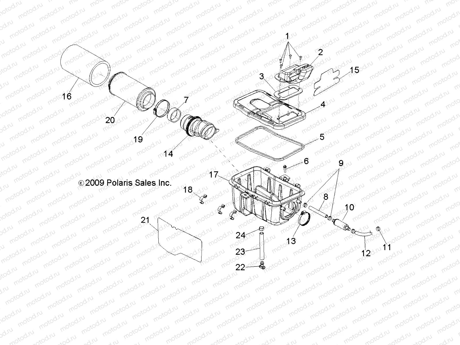 ENGINE | ENGINE, AIR INTAKE SYSTEM - A10NG50FA (49ATVAIRBOX10SCRAM)