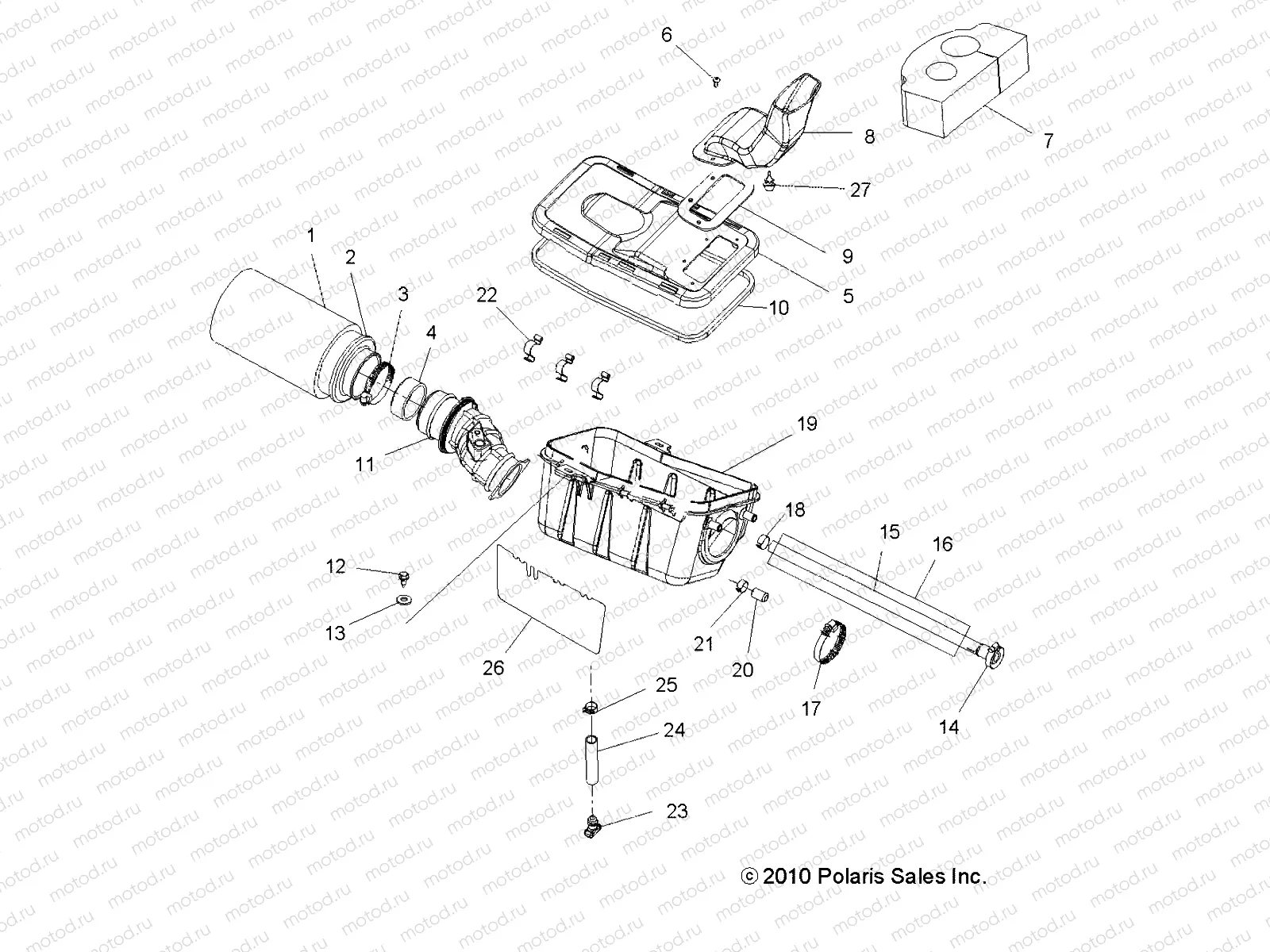 ENGINE | ENGINE, AIR INTAKE SYSTEM - A11MH76AX/AZ (49ATVAIRBOX11SP800)