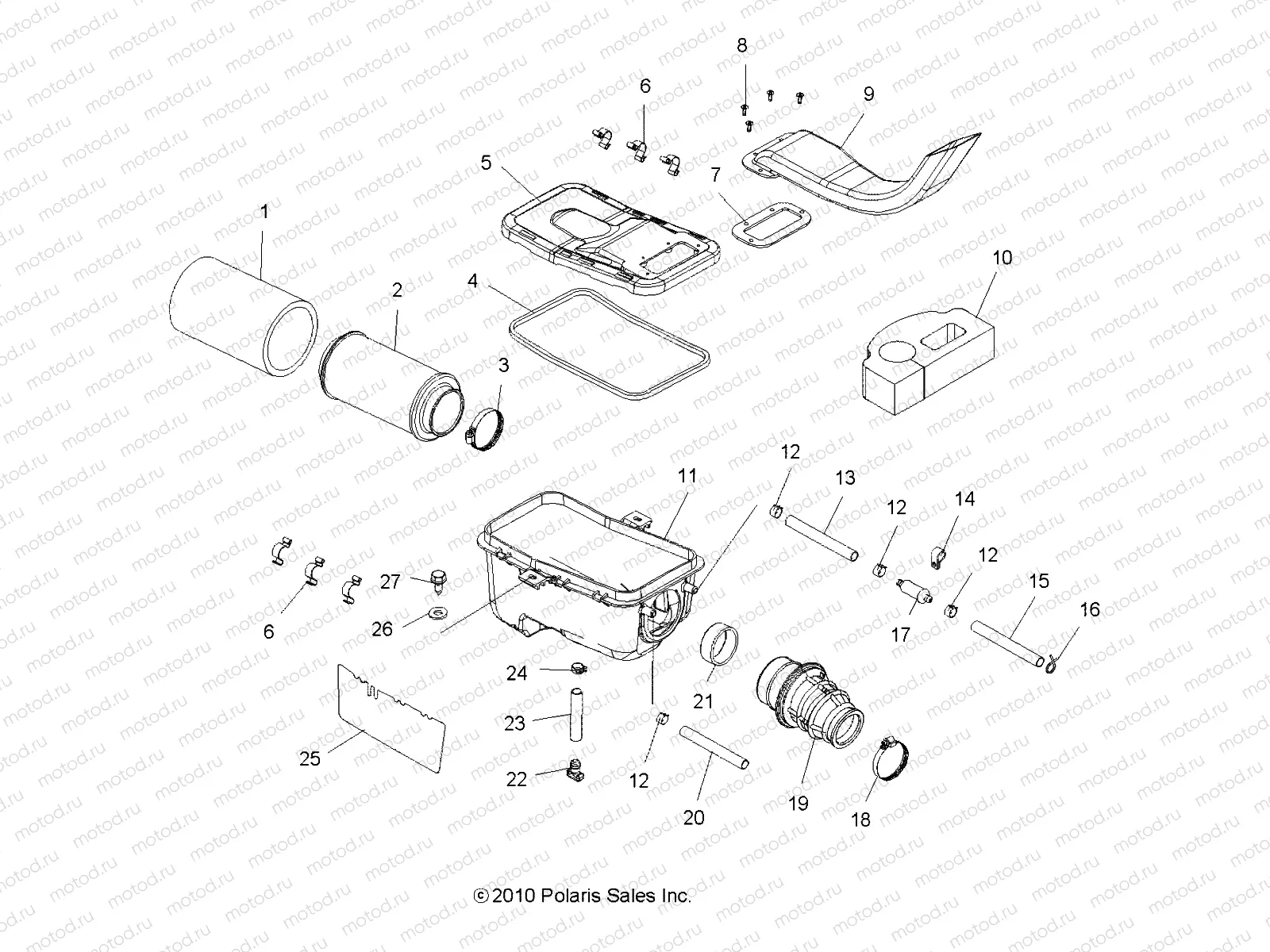 ENGINE | ENGINE, AIR INTAKE SYSTEM - A11MN50ET (49ATVAIRBOX11SP500TR)