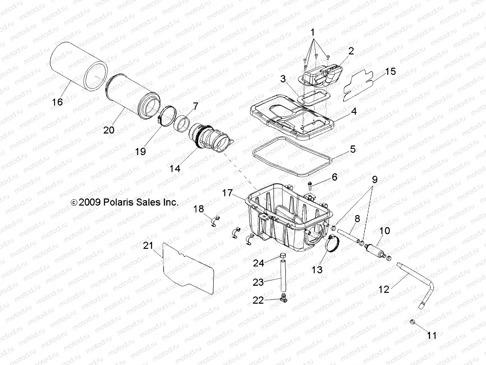 ENGINE | ENGINE, AIR INTAKE SYSTEM - A12NG50FA (49ATVAIRBOX12SCRAM)