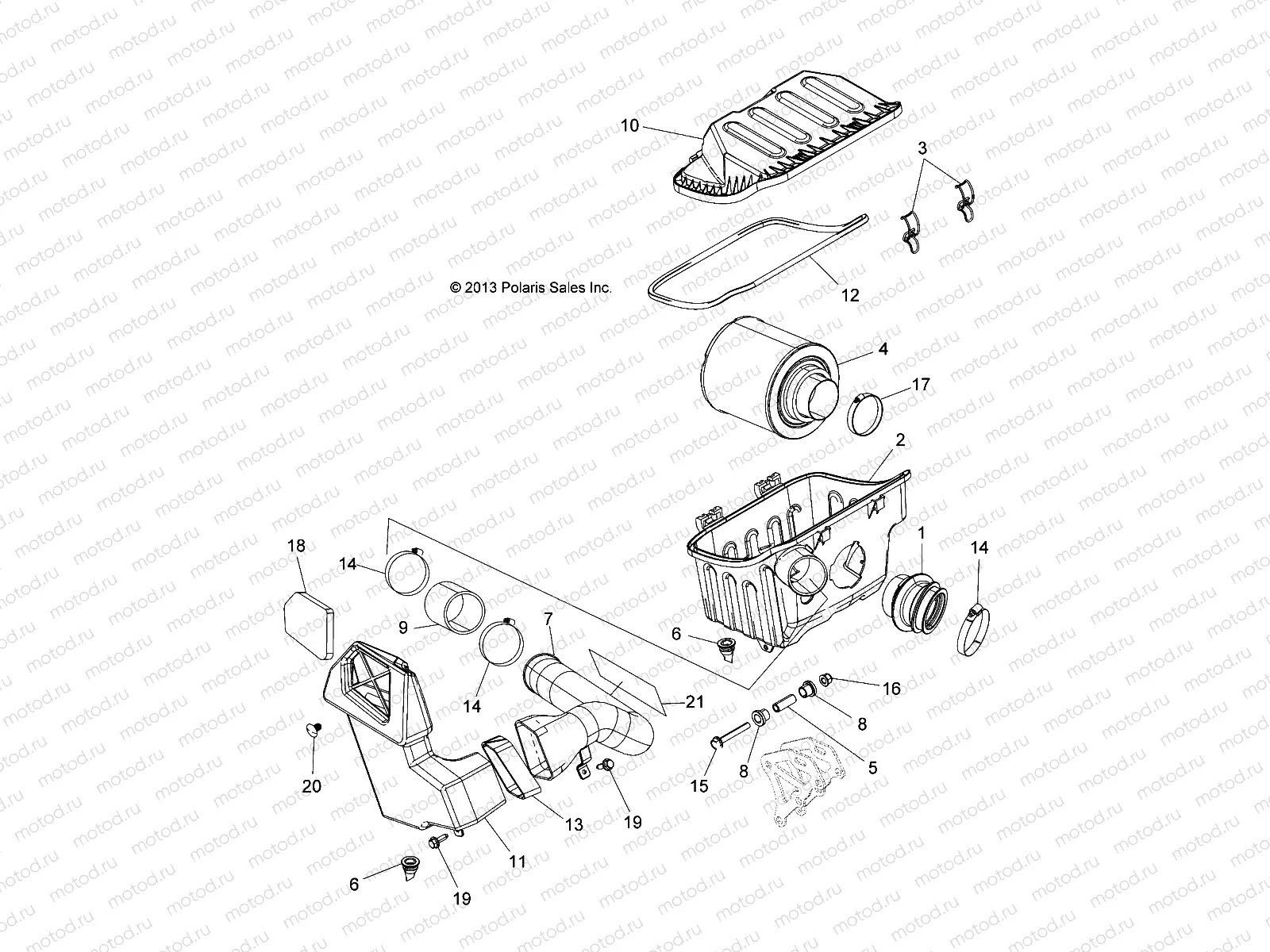 ENGINE | ENGINE, AIR INTAKE SYSTEM - A14BH33FJ (49ATVAIRINTAKE14325)