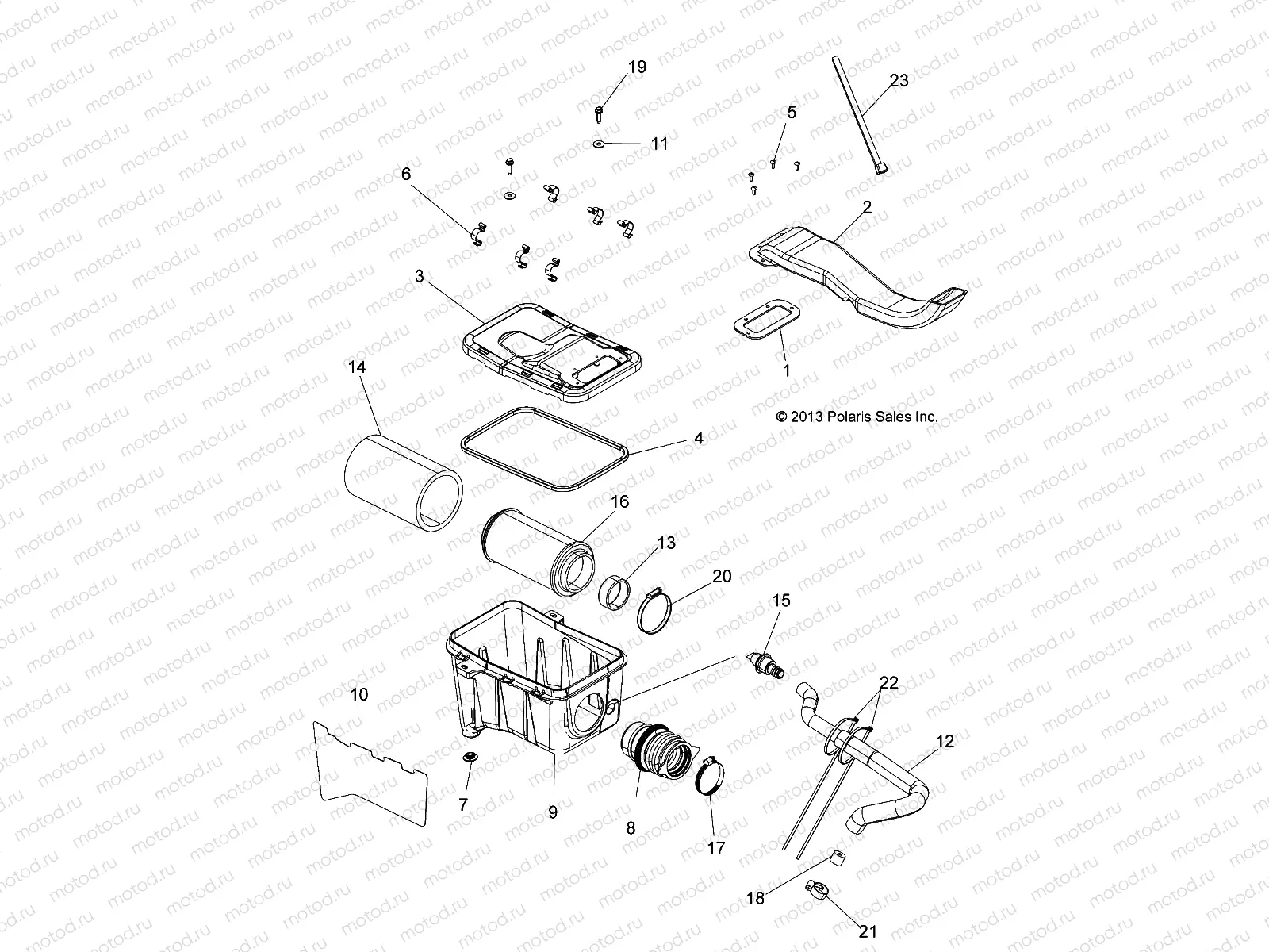 ENGINE | ENGINE, AIR INTAKE SYSTEM - A14MX5ETH (49ATVAIRBOX14570UTE)