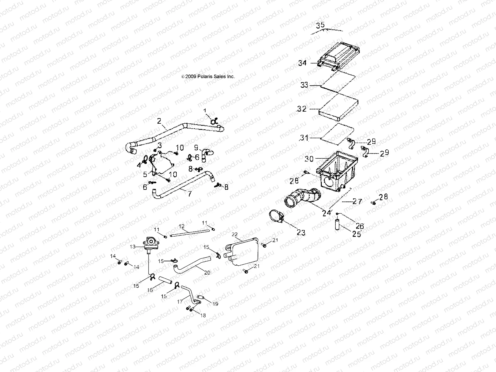 ENGINE | ENGINE, AIR INTAKE SYSTEM - A15YAK05AD/AF (49ATVAIRBOX14OUT50)