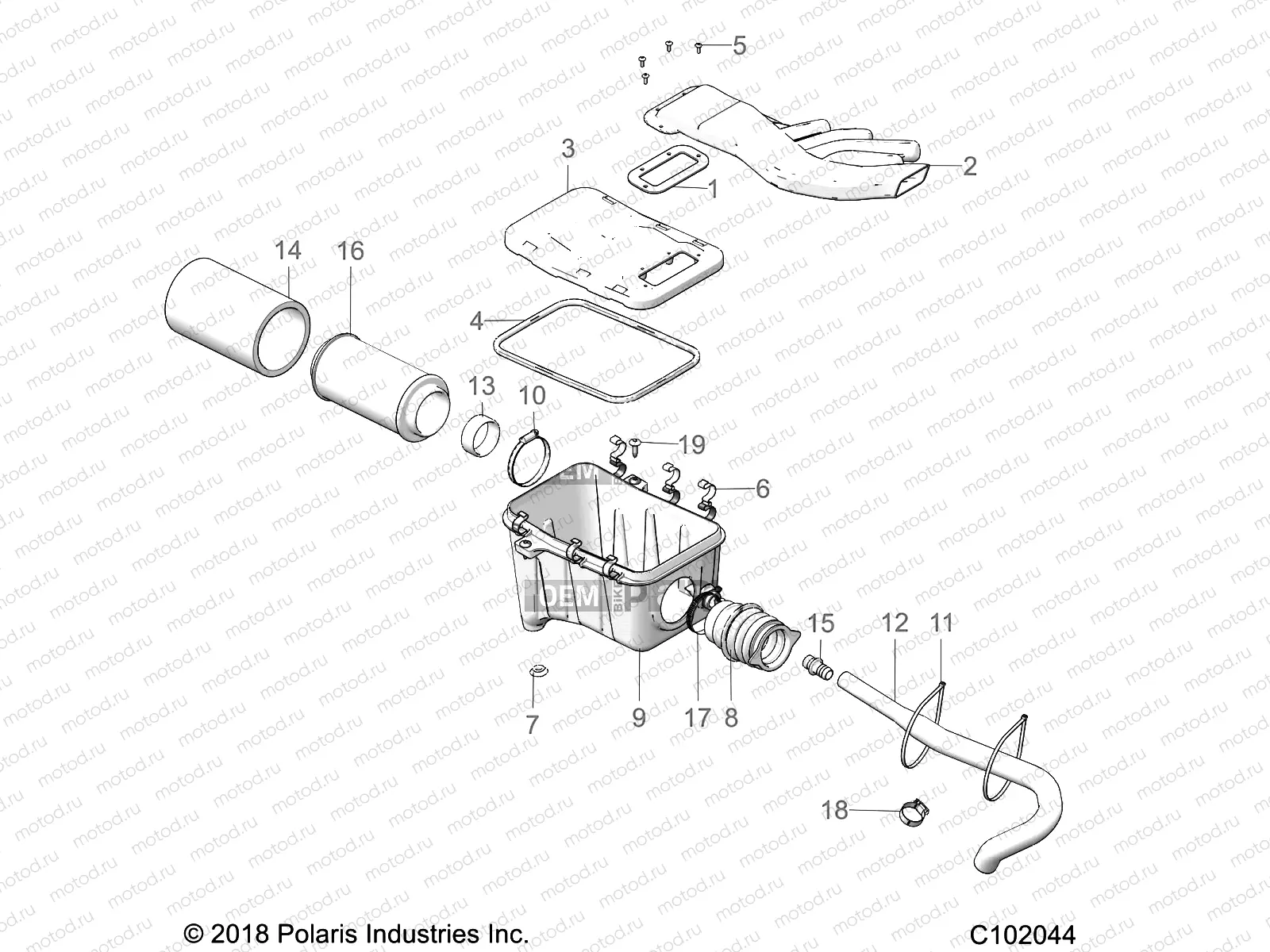 ENGINE | ENGINE, AIR INTAKE SYSTEM - A19SDE57F1/SDA57F1 (C102044)