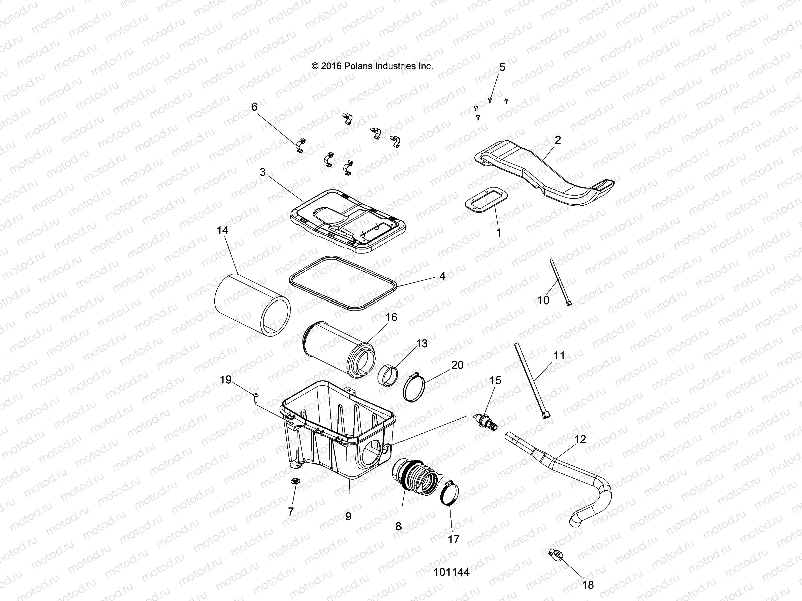 ENGINE | ENGINE, AIR INTAKE SYSTEM - A19SWE57R1 (101144)
