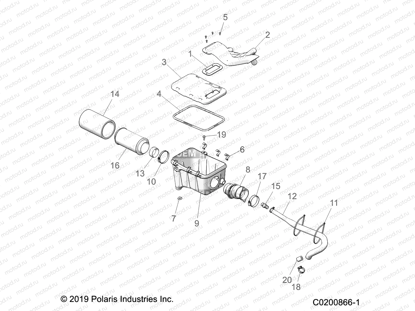 ENGINE | ENGINE, AIR INTAKE SYSTEM - A20SEE57K1 (C0200866-1)