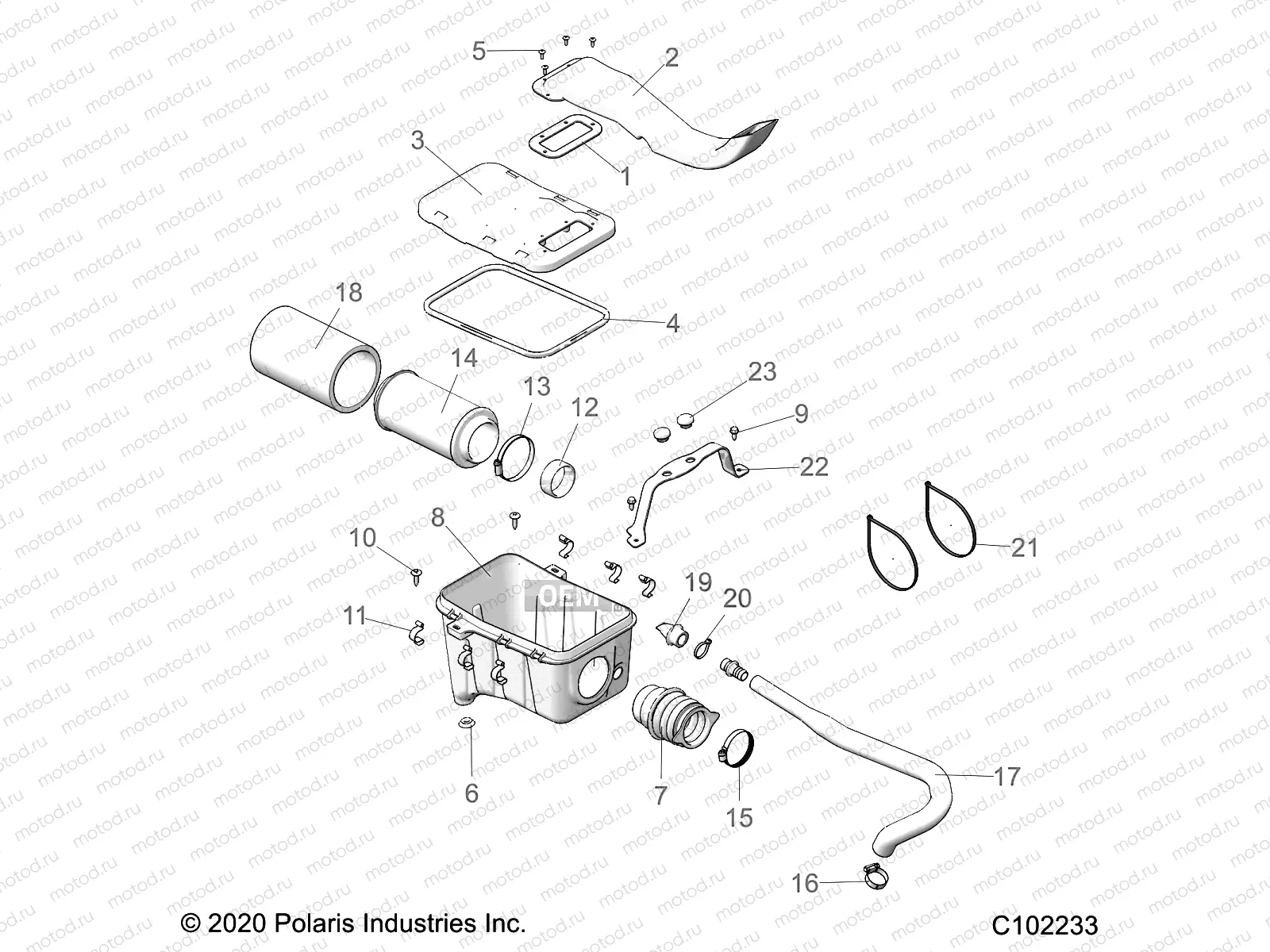 ENGINE | ENGINE, AIR INTAKE SYSTEM - A21SDE57A4/B4 (C102233)