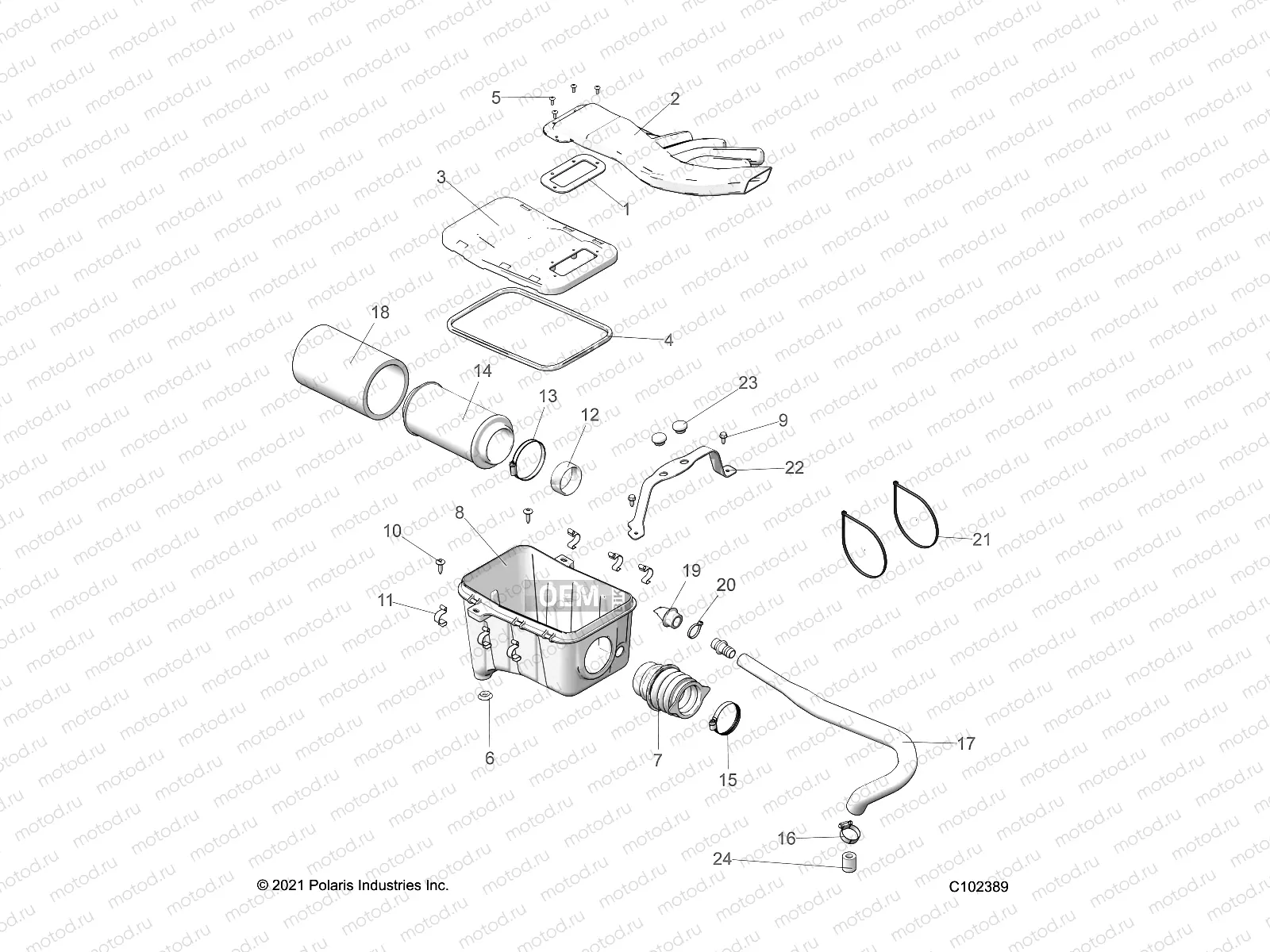 ENGINE | ENGINE, AIR INTAKE SYSTEM - A23S6E57F1/FK (C102389)