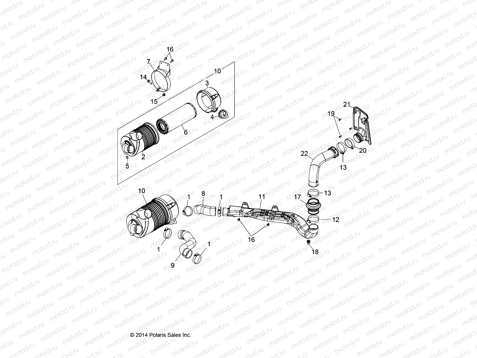 ENGINE | ENGINE, AIR INTAKE SYSTEM - D151DPD1AJ/2D/1L/1M/2M (49BRUTUSAIRBOX15)