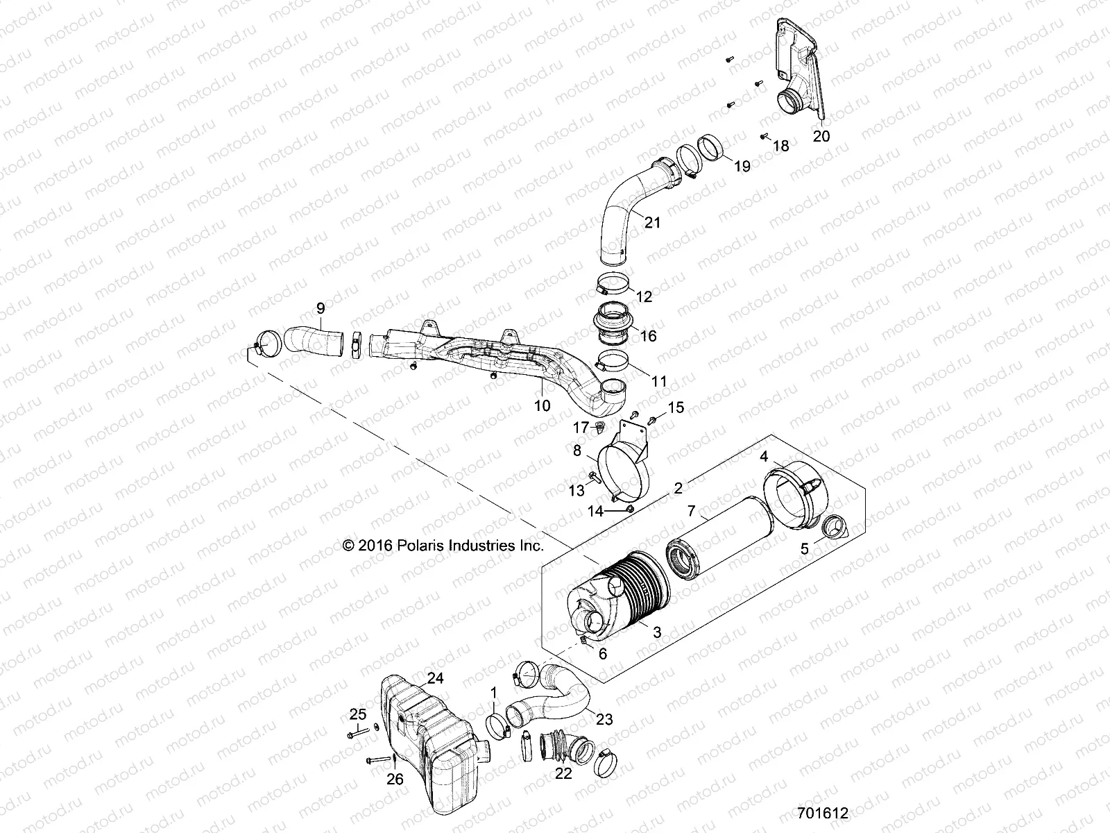 ENGINE | ENGINE, AIR INTAKE SYSTEM - D18B3/4PD1AJ (701612)
