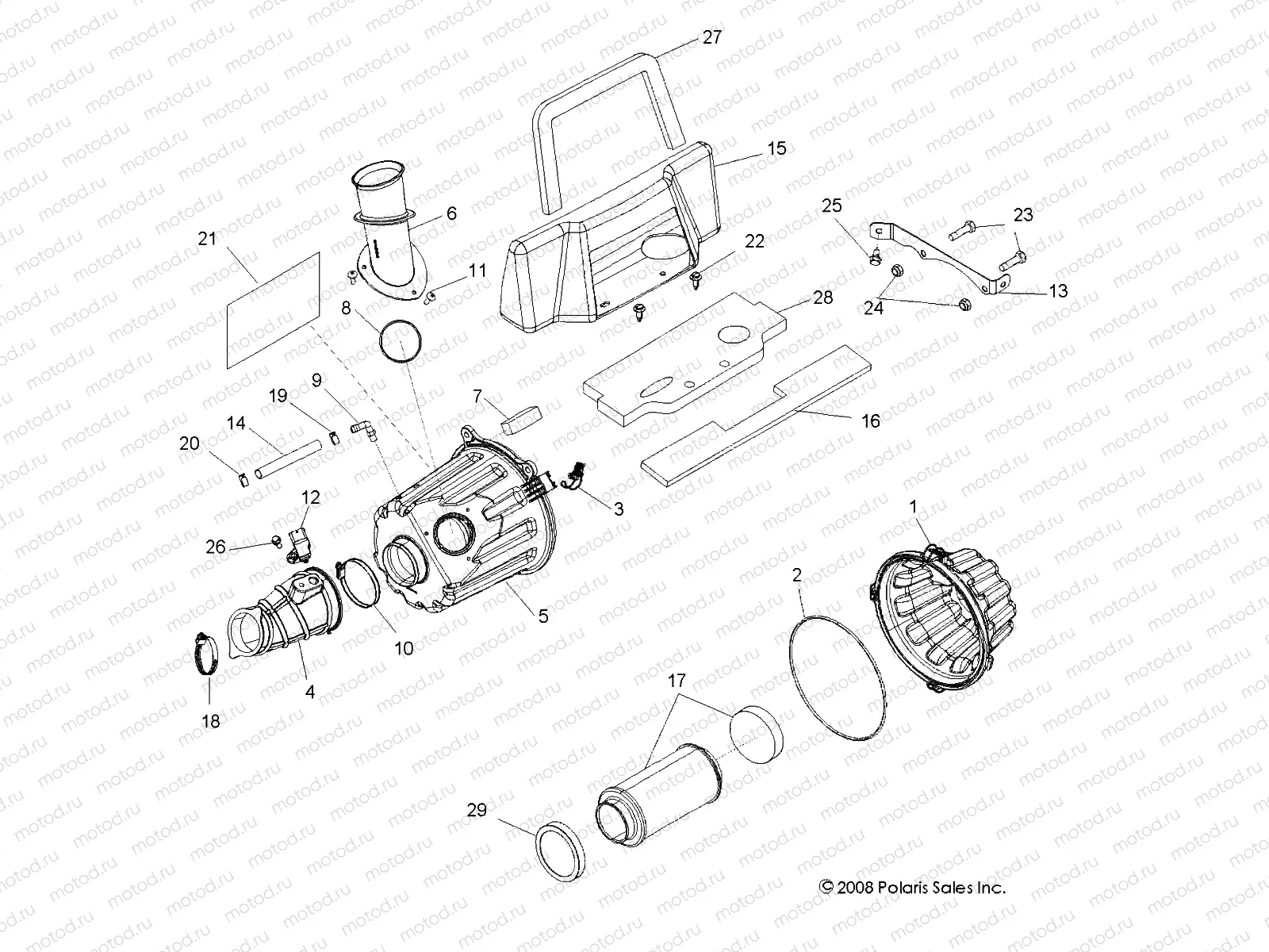 ENGINE | ENGINE, AIR INTAKE SYSTEM - R10VH76AB/AO/AQ/AW (49RGRAIRBOX09RZR)