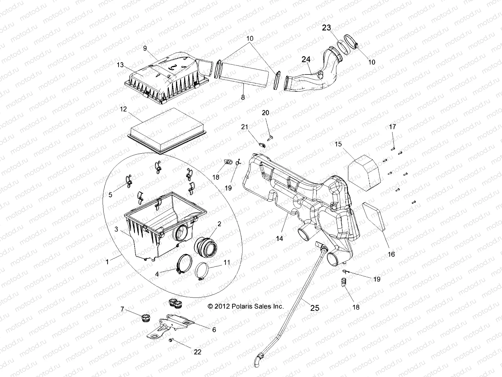 ENGINE | ENGINE, AIR INTAKE SYSTEM - R13VH57FX (49RGRAIRBOX13RZR570I)
