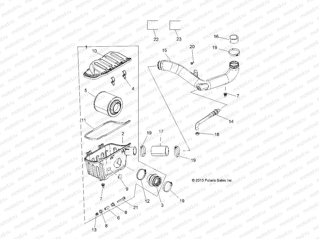 ENGINE | ENGINE, AIR INTAKE SYSTEM - R14RH57FX (49RGRAIRBOX14570)