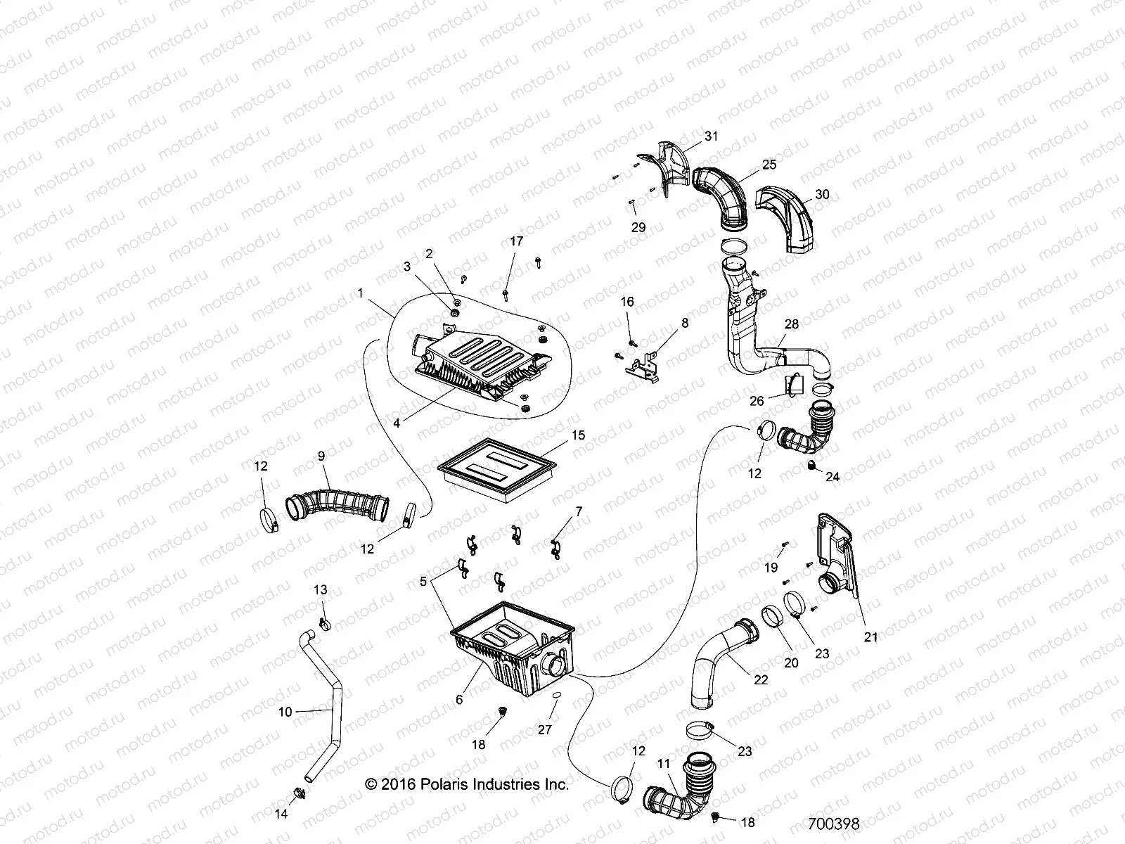 ENGINE | ENGINE, AIR INTAKE SYSTEM - R17RV_99 ALL OPTIONS (700398)