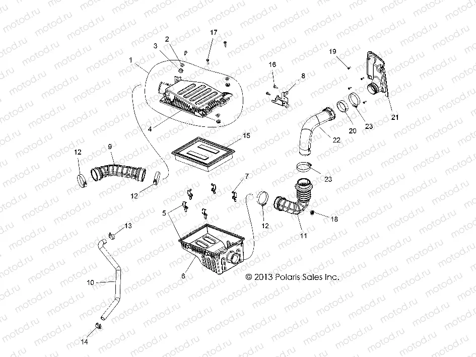 ENGINE | ENGINE, AIR INTAKE SYSTEM - R17RVE99NY (49RGRAIRBOX14CREW)