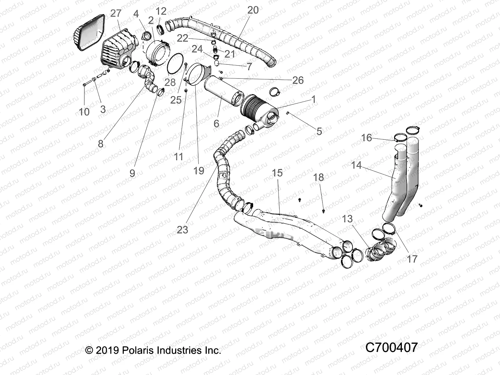 ENGINE | ENGINE, AIR INTAKE SYSTEM - R21RRED4FA/NA/SCA (C700407)