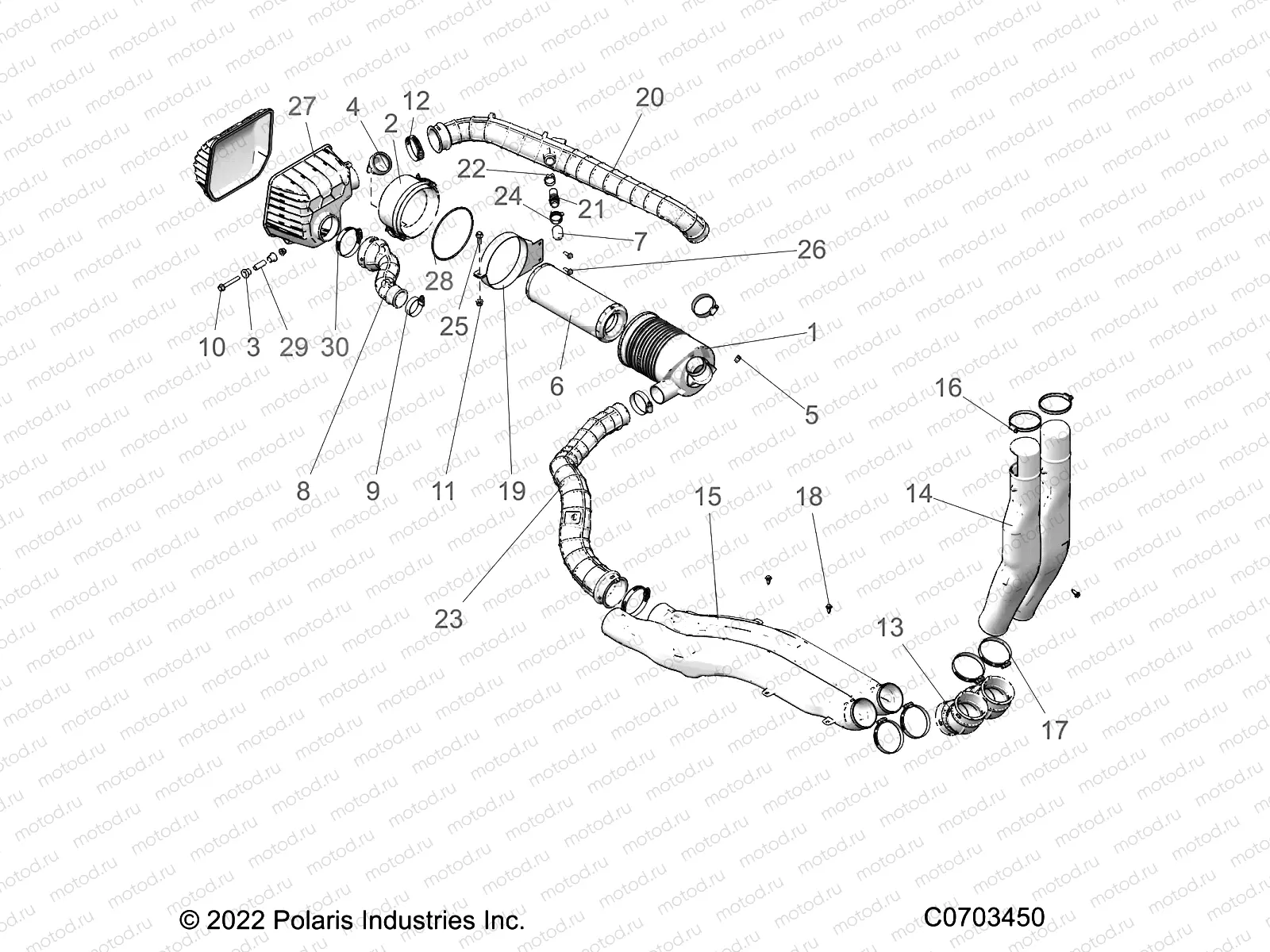 ENGINE | ENGINE, AIR INTAKE SYSTEM -  R22RRED4JA (C0703450)