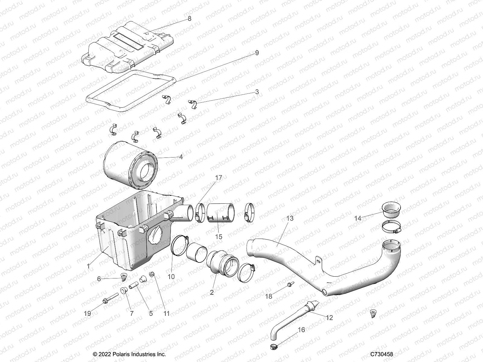 ENGINE | ENGINE, AIR INTAKE SYSTEM - R23M4A57B1/EB4/B9 (C730458)