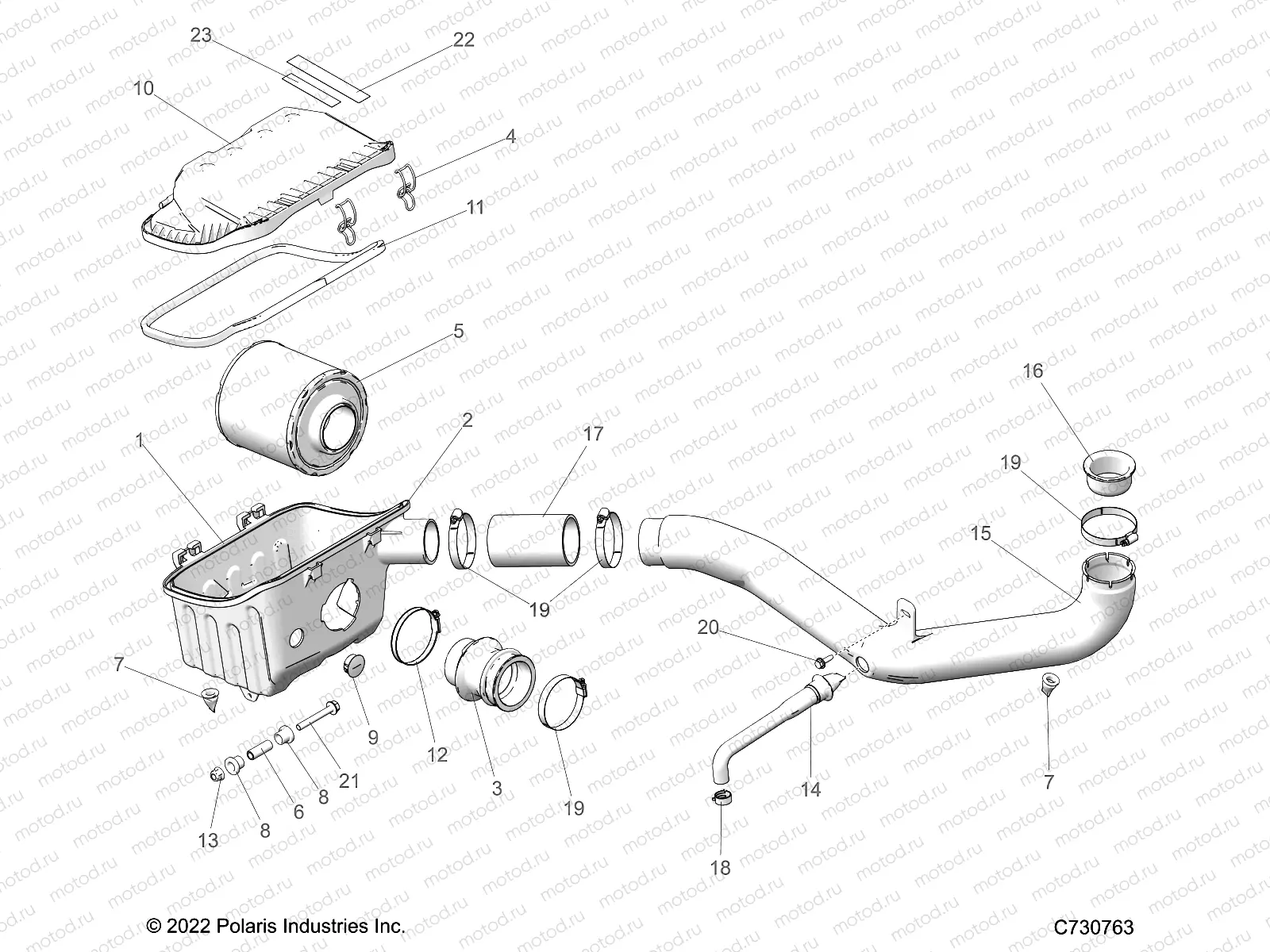 ENGINE | ENGINE, AIR INTAKE SYSTEM - R23MAE57DX (C730763)