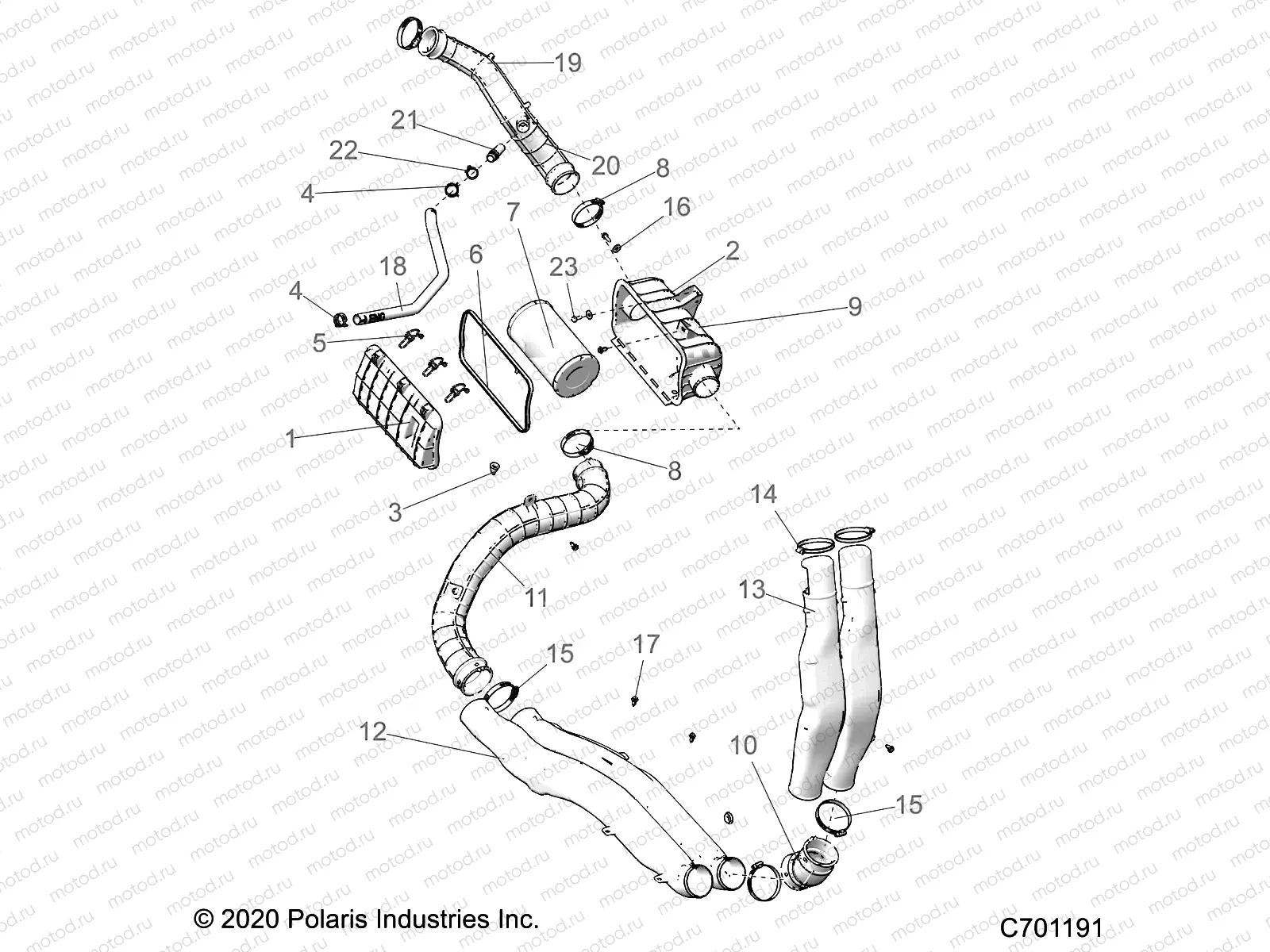 ENGINE | ENGINE, AIR INTAKE SYSTEM - R23RRV99AC (C701191)