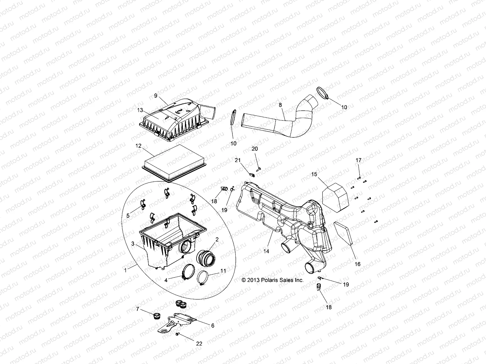 ENGINE | ENGINE, AIR INTAKE SYSTEM - Z14VH57AD/6EAI/6EAW (49RGRAIRBOX14RZR570)