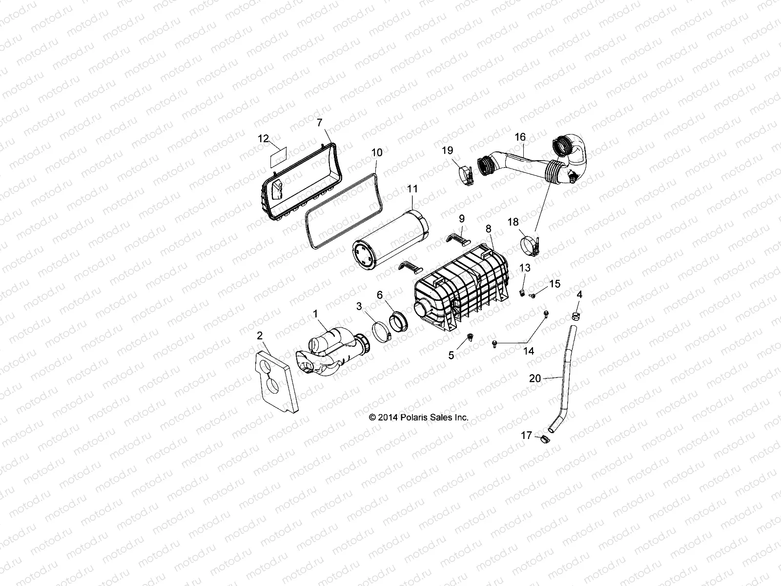 ENGINE | ENGINE, AIR INTAKE SYSTEM - Z15VCE87AT/AV (49RGRAIRBOX15RZR900)